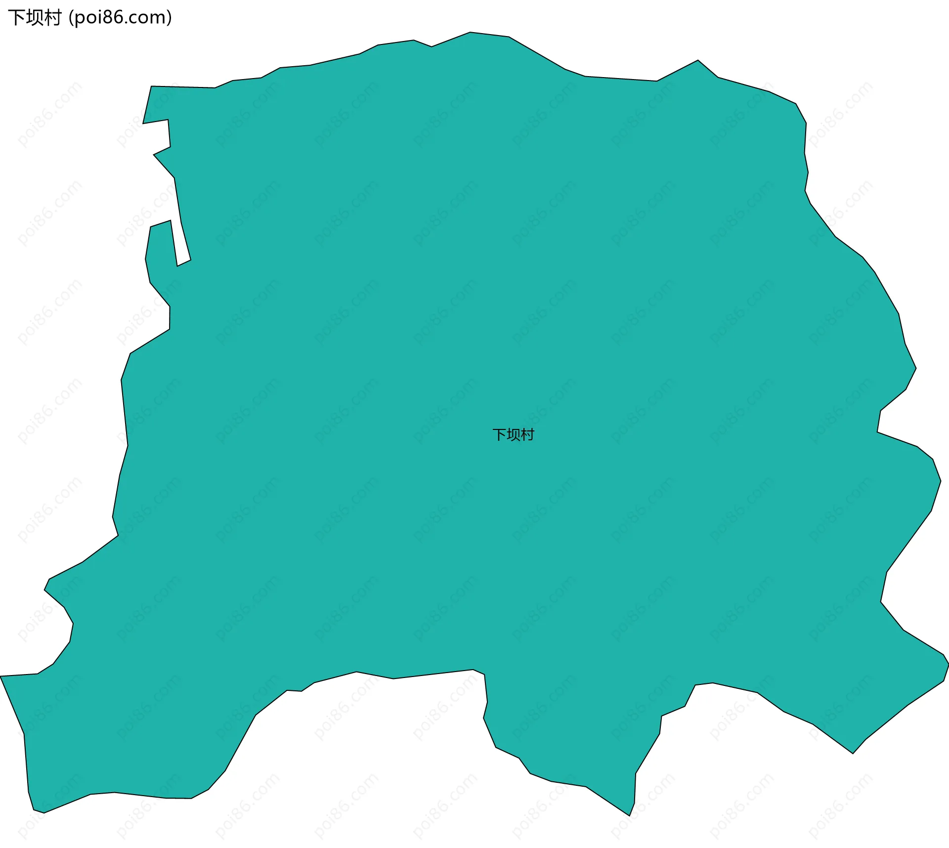 下坝村边界地图