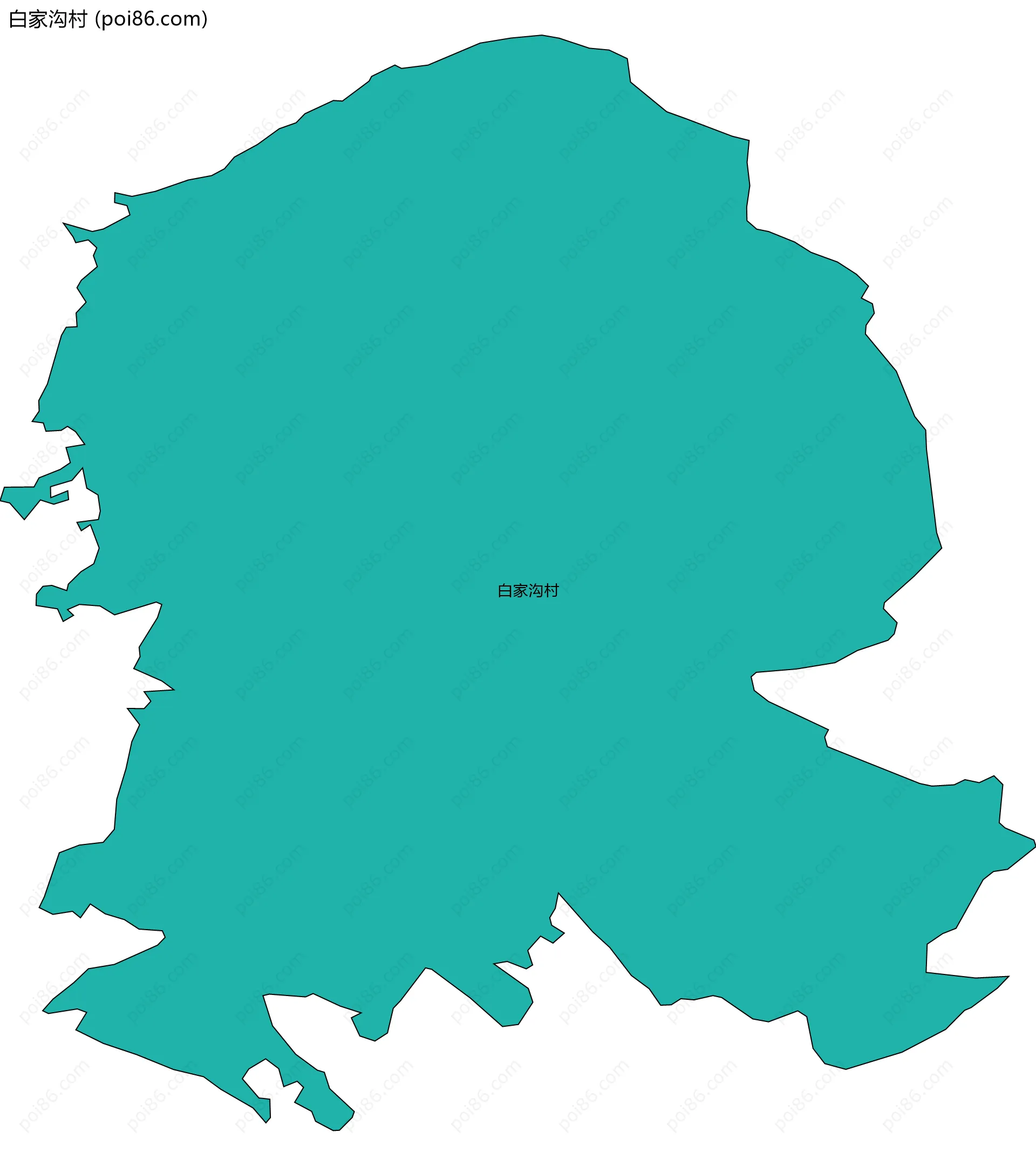 白家沟村边界地图