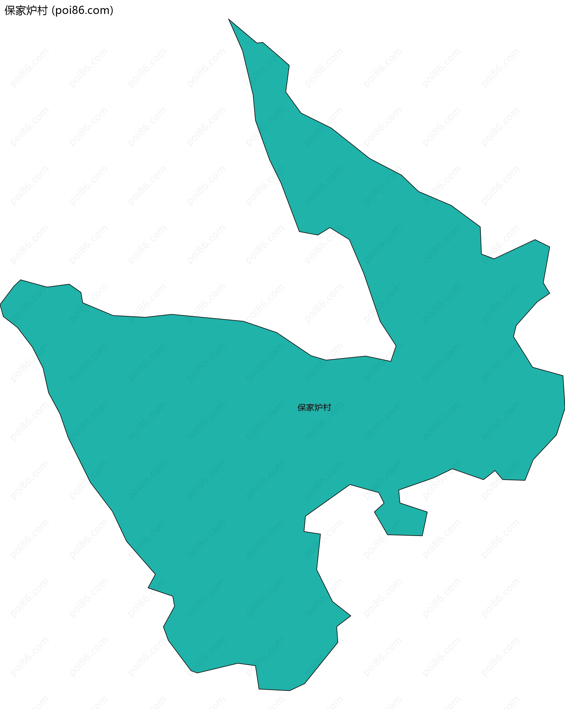 保家炉村边界地图