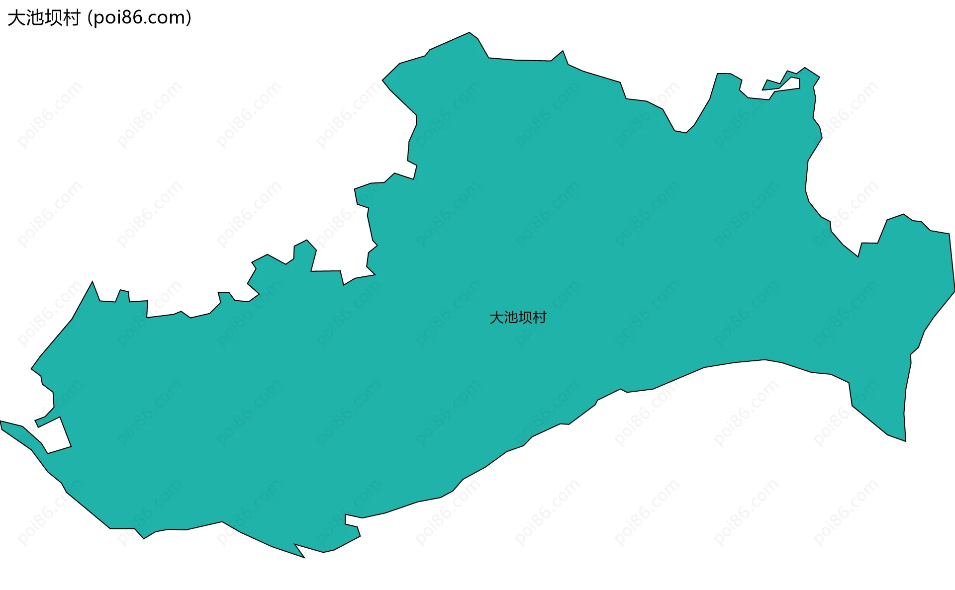大池坝村边界地图