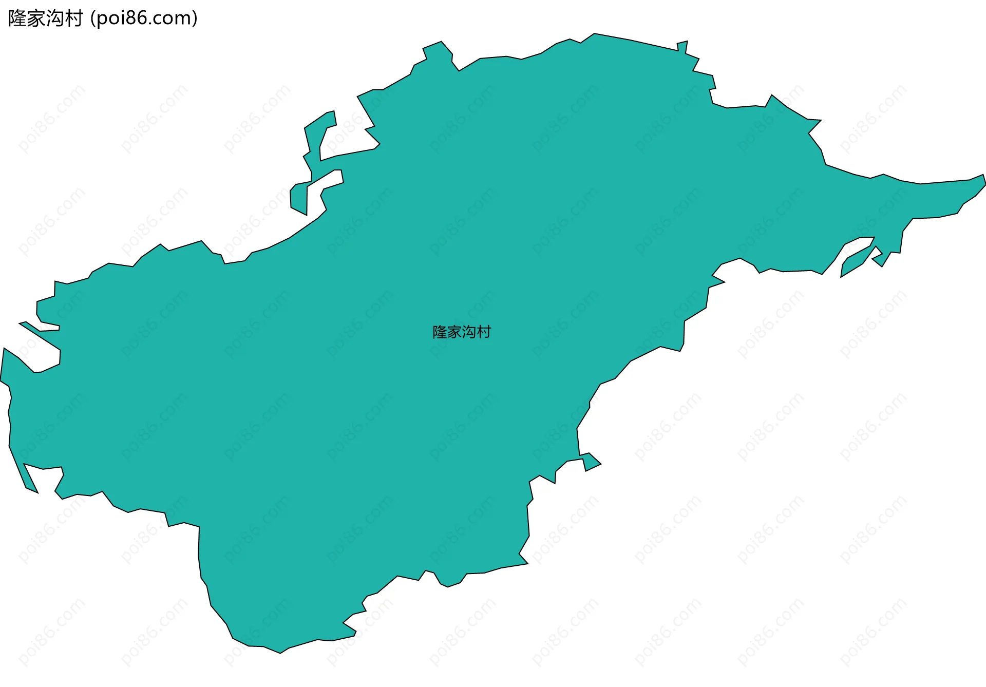隆家沟村边界地图