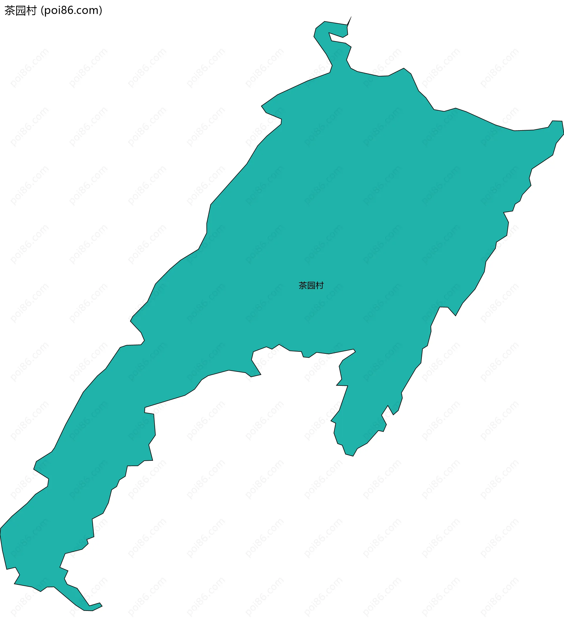 茶园村边界地图