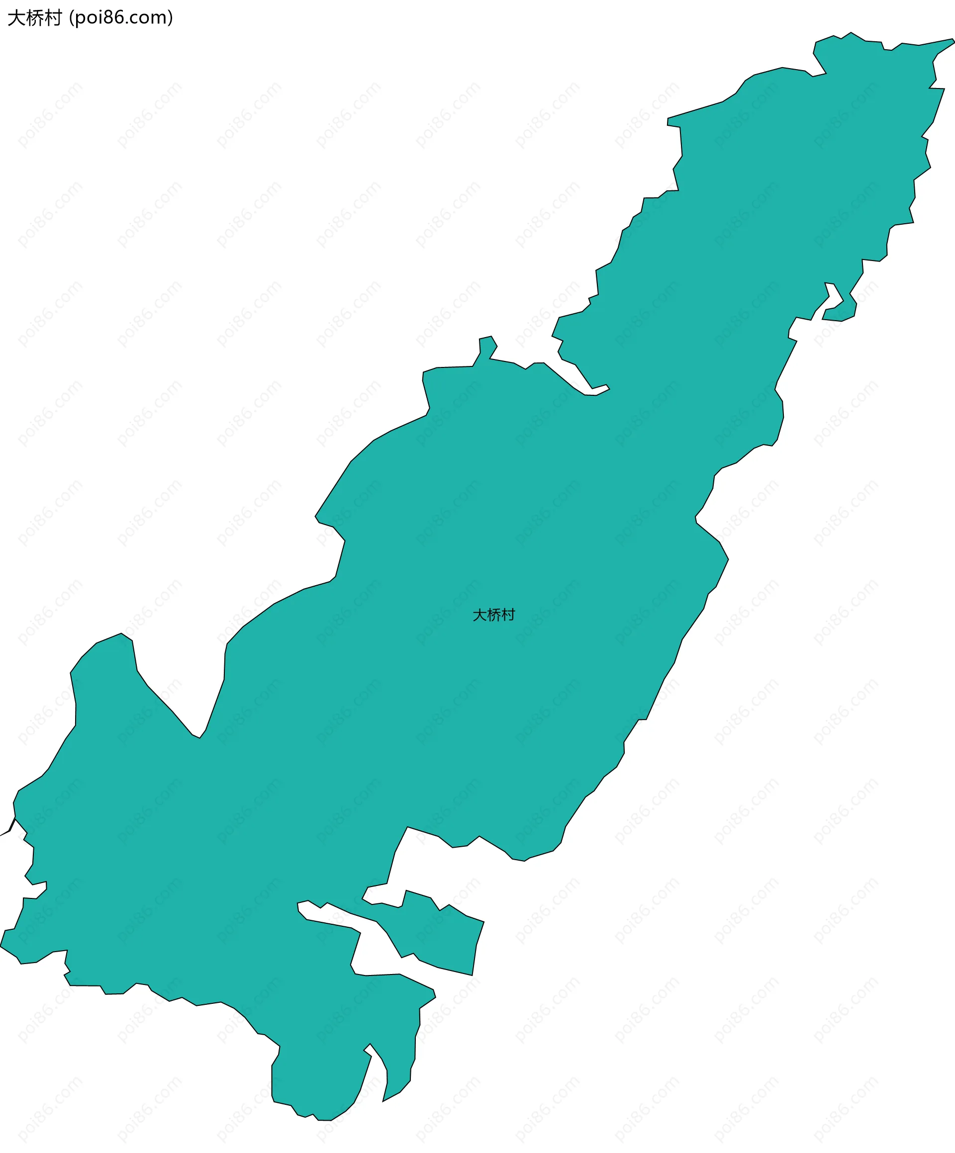 大桥村边界地图