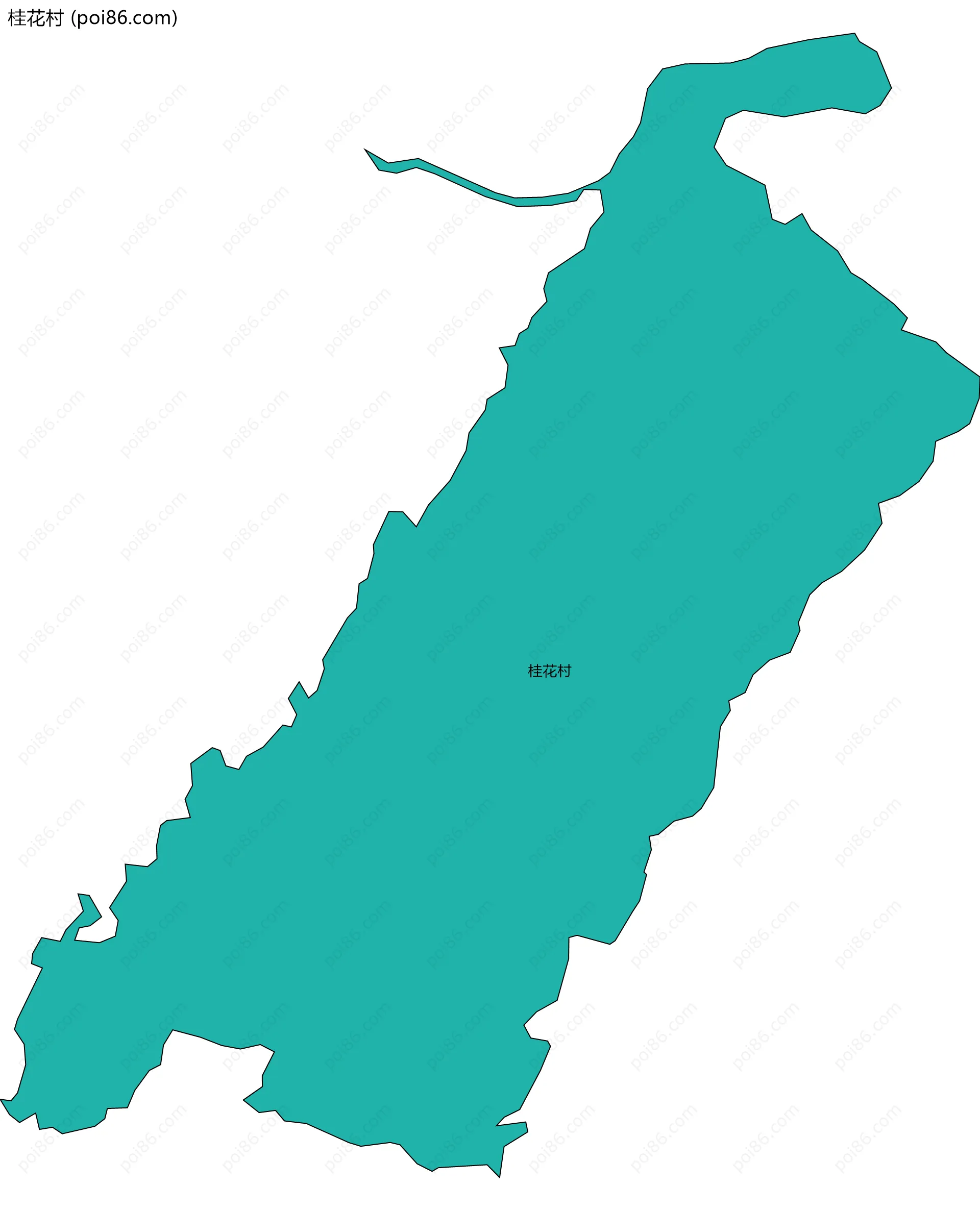 桂花村边界地图