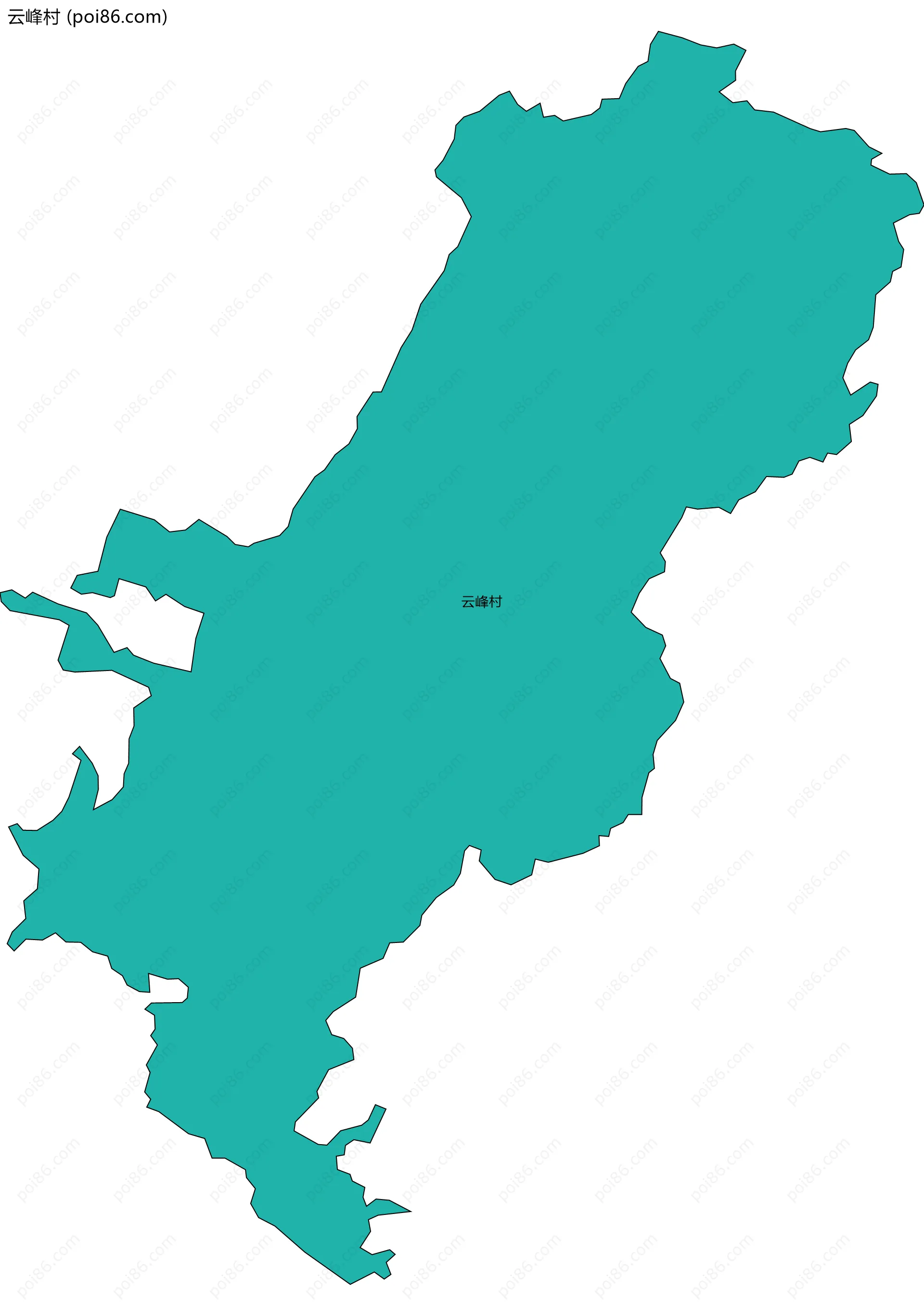 云峰村边界地图