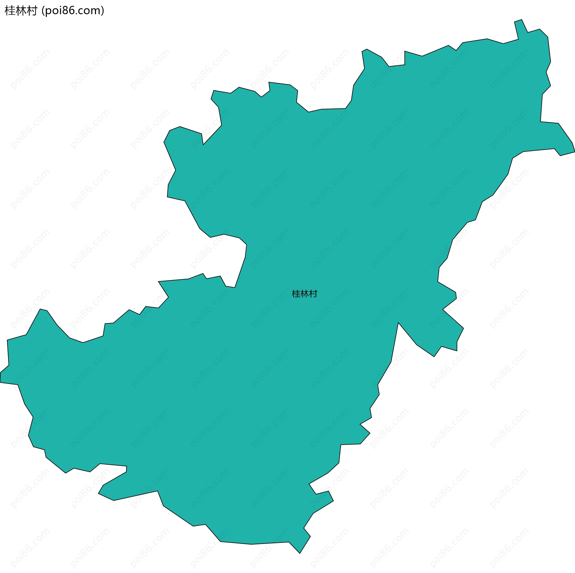 桂林村边界地图