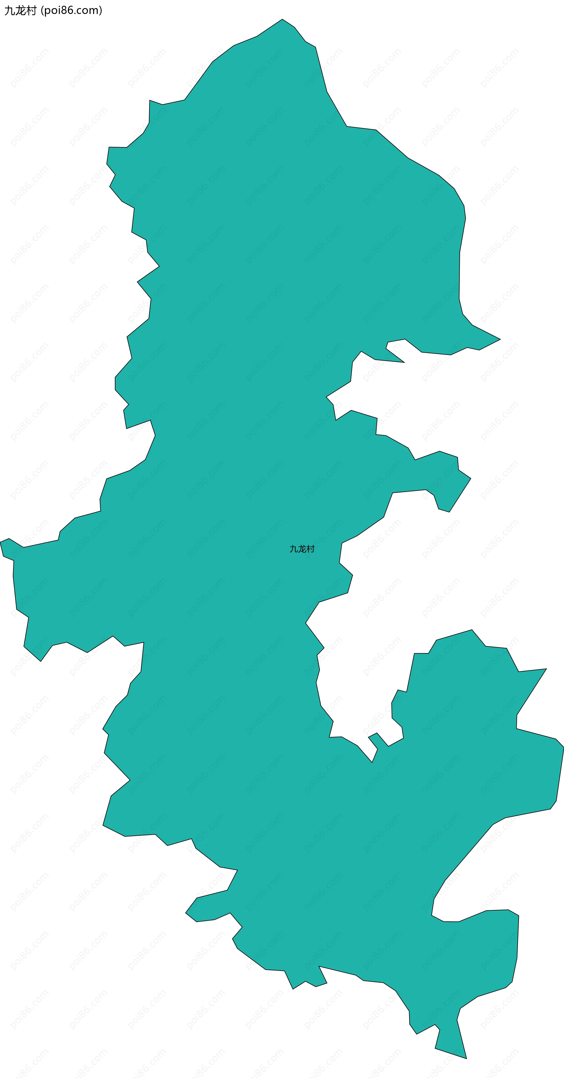 九龙村边界地图