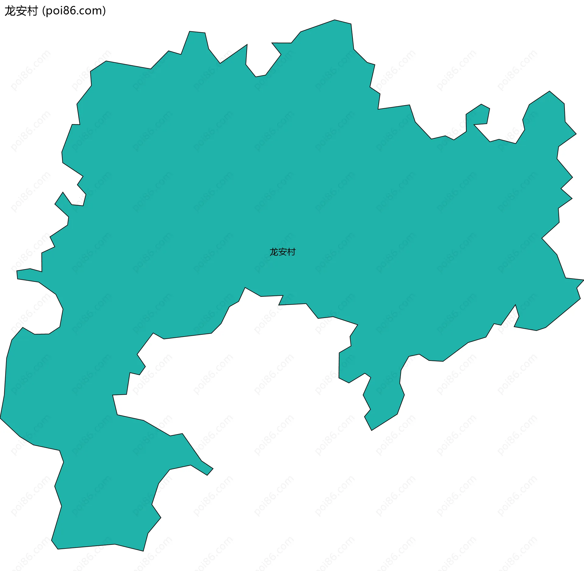 龙安村边界地图