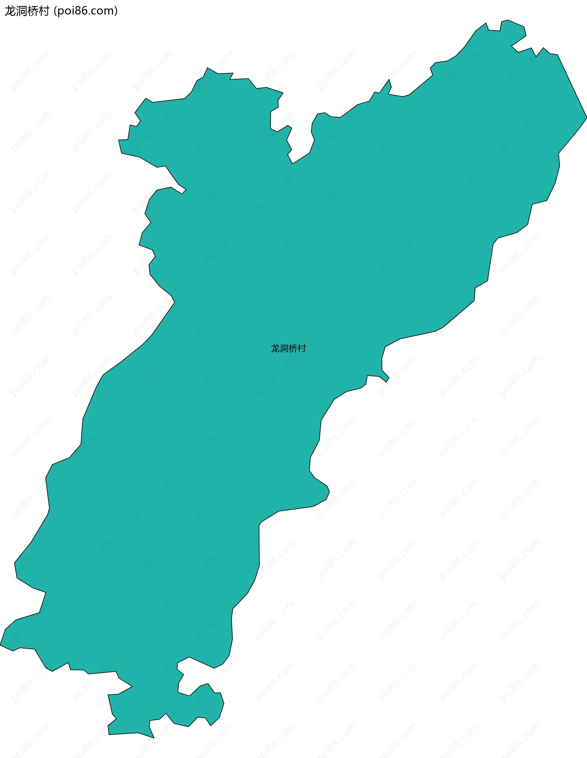 龙洞桥村边界地图