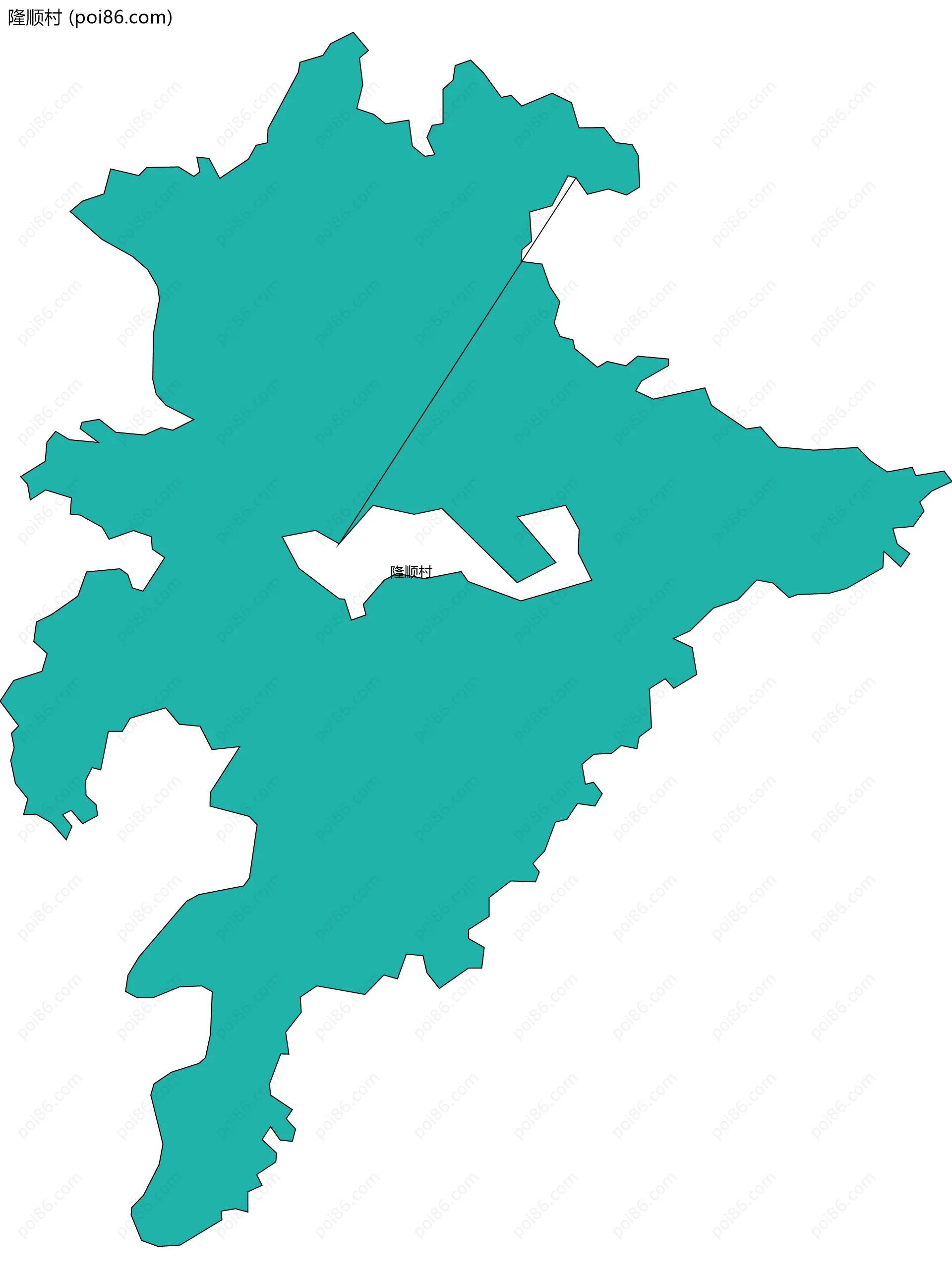 隆顺村边界地图
