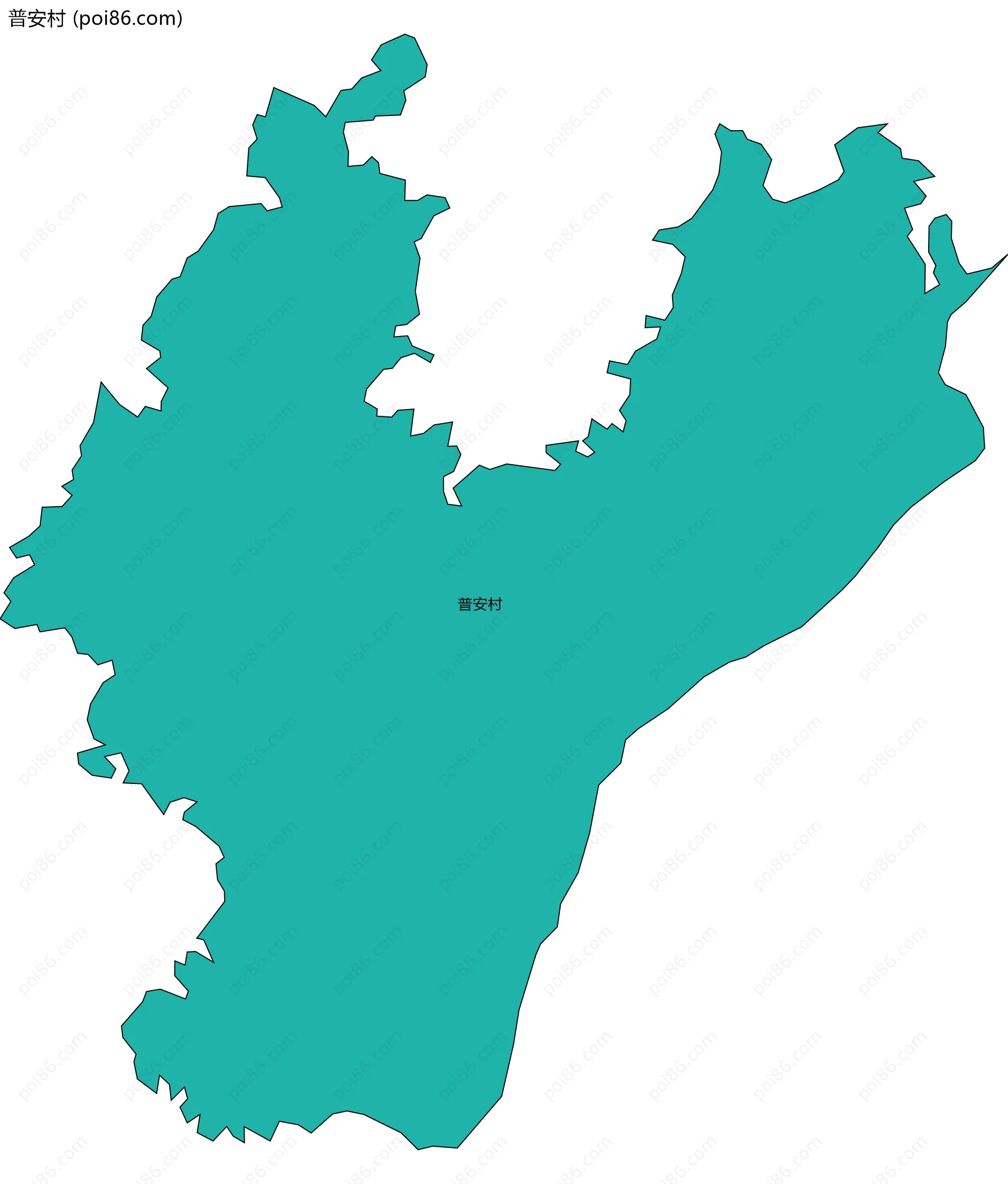 普安村边界地图