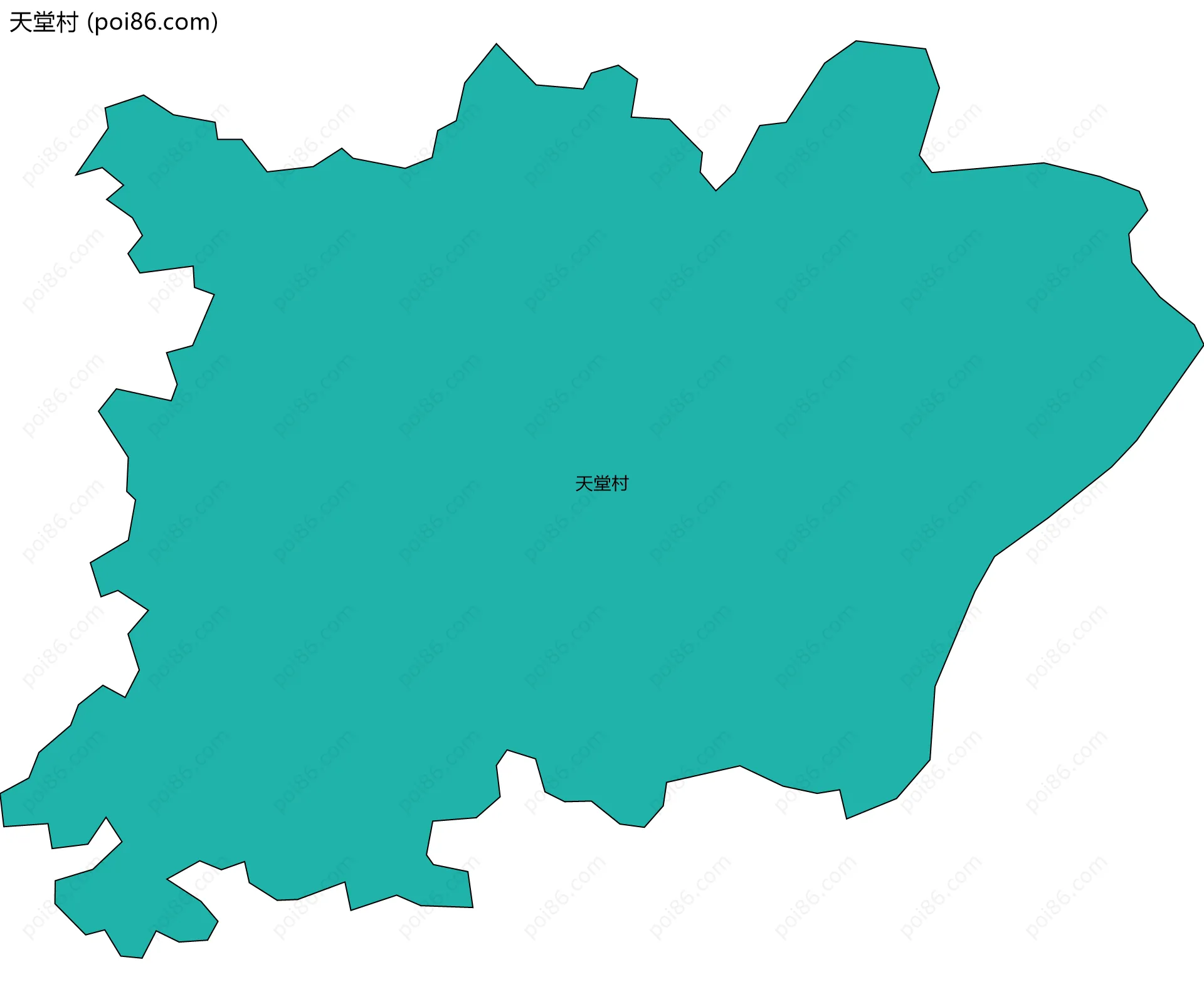 天堂村边界地图