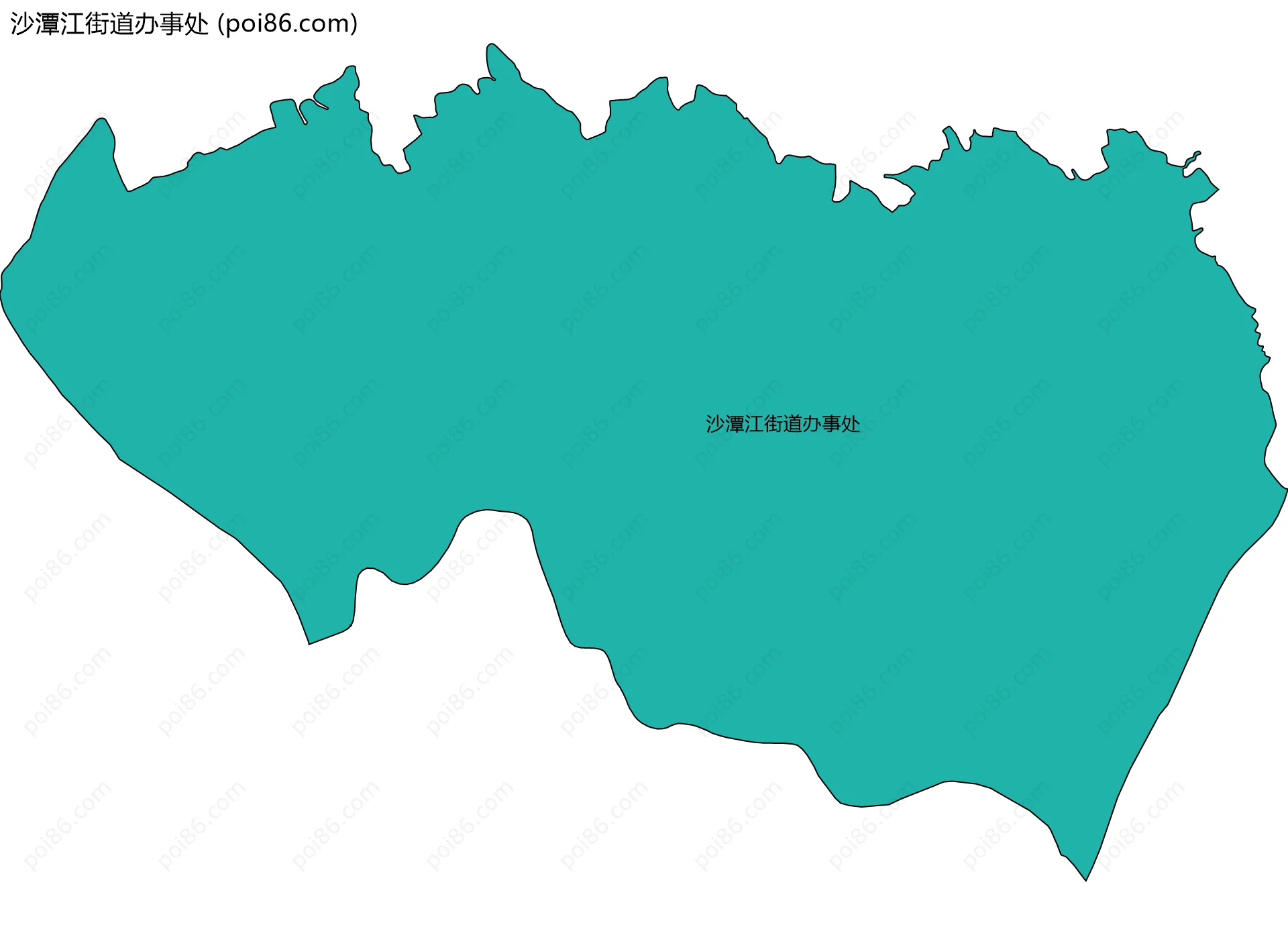 沙潭江街道办事处边界地图