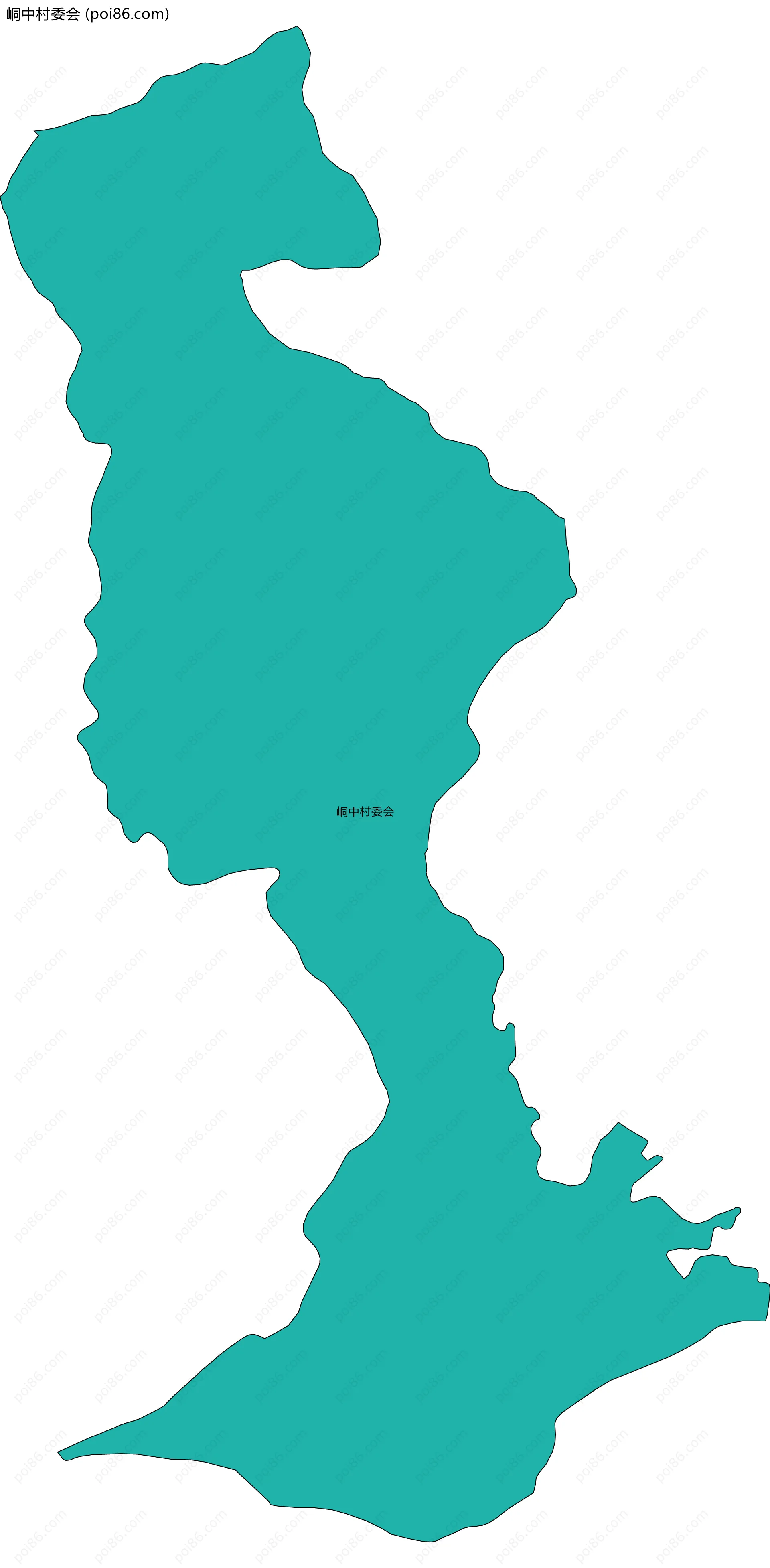 峒中村委会边界地图