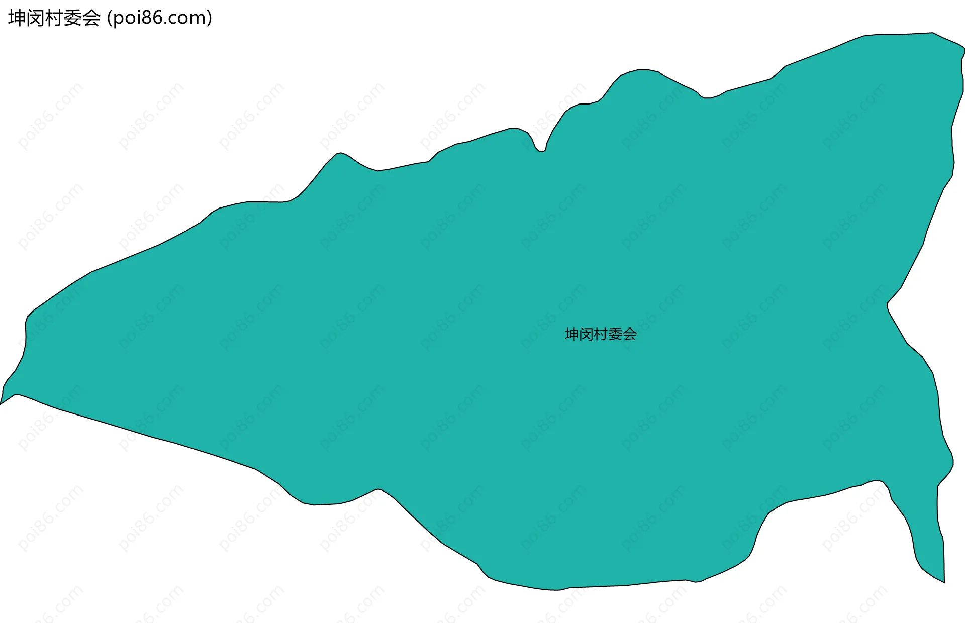 坤闵村委会边界地图