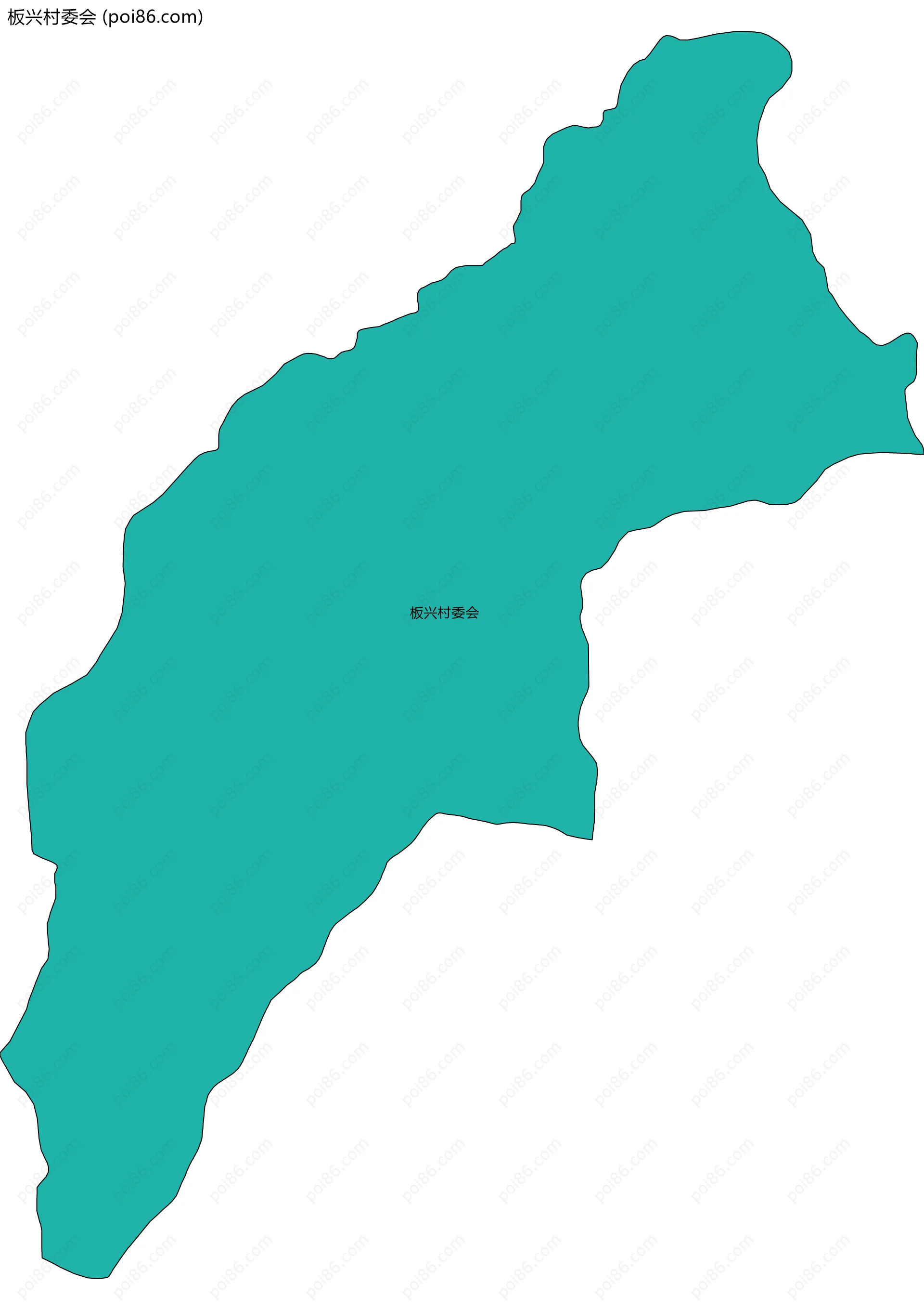 板兴村委会边界地图