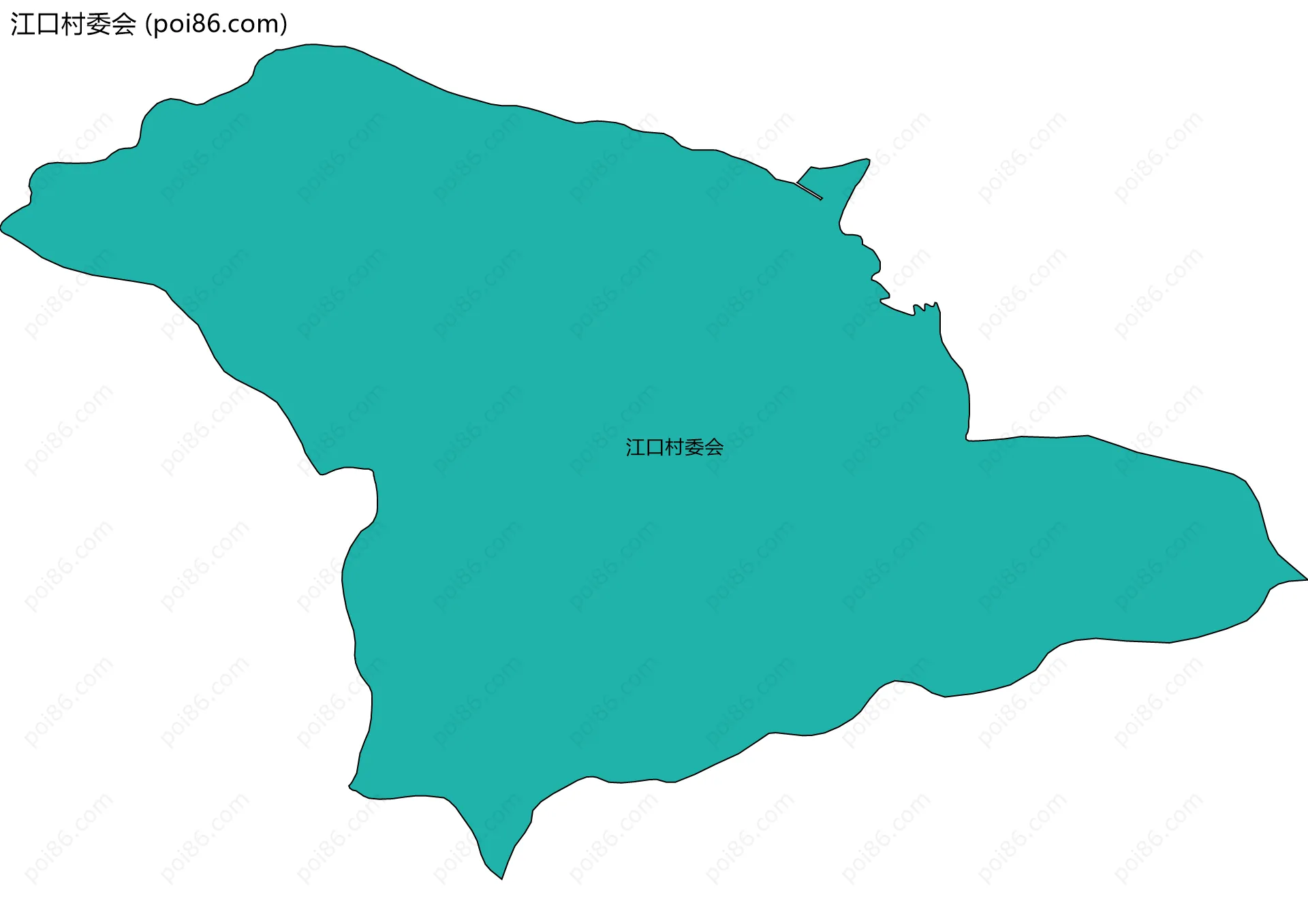 江口村委会边界地图