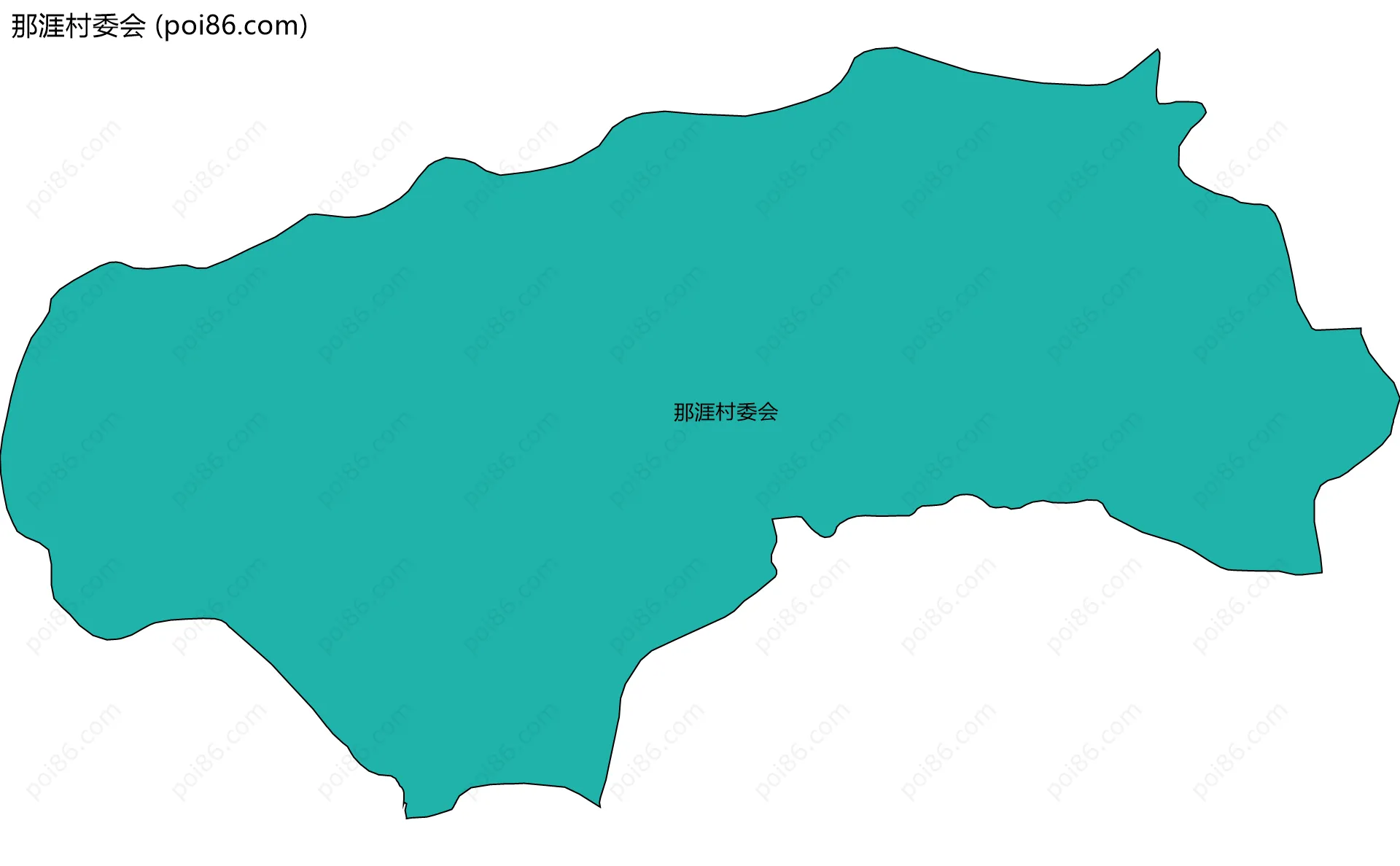 那涯村委会边界地图