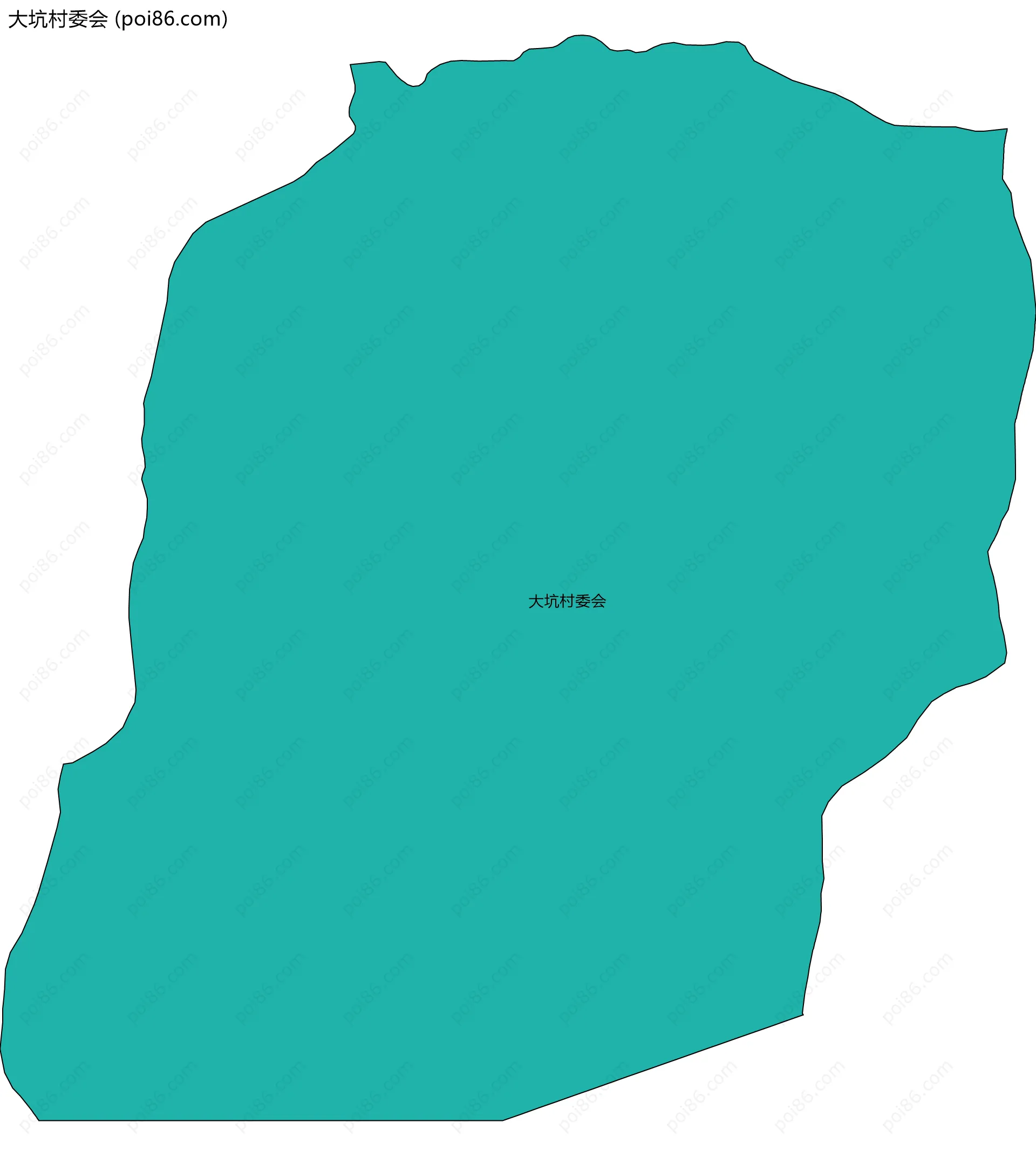 大坑村委会边界地图
