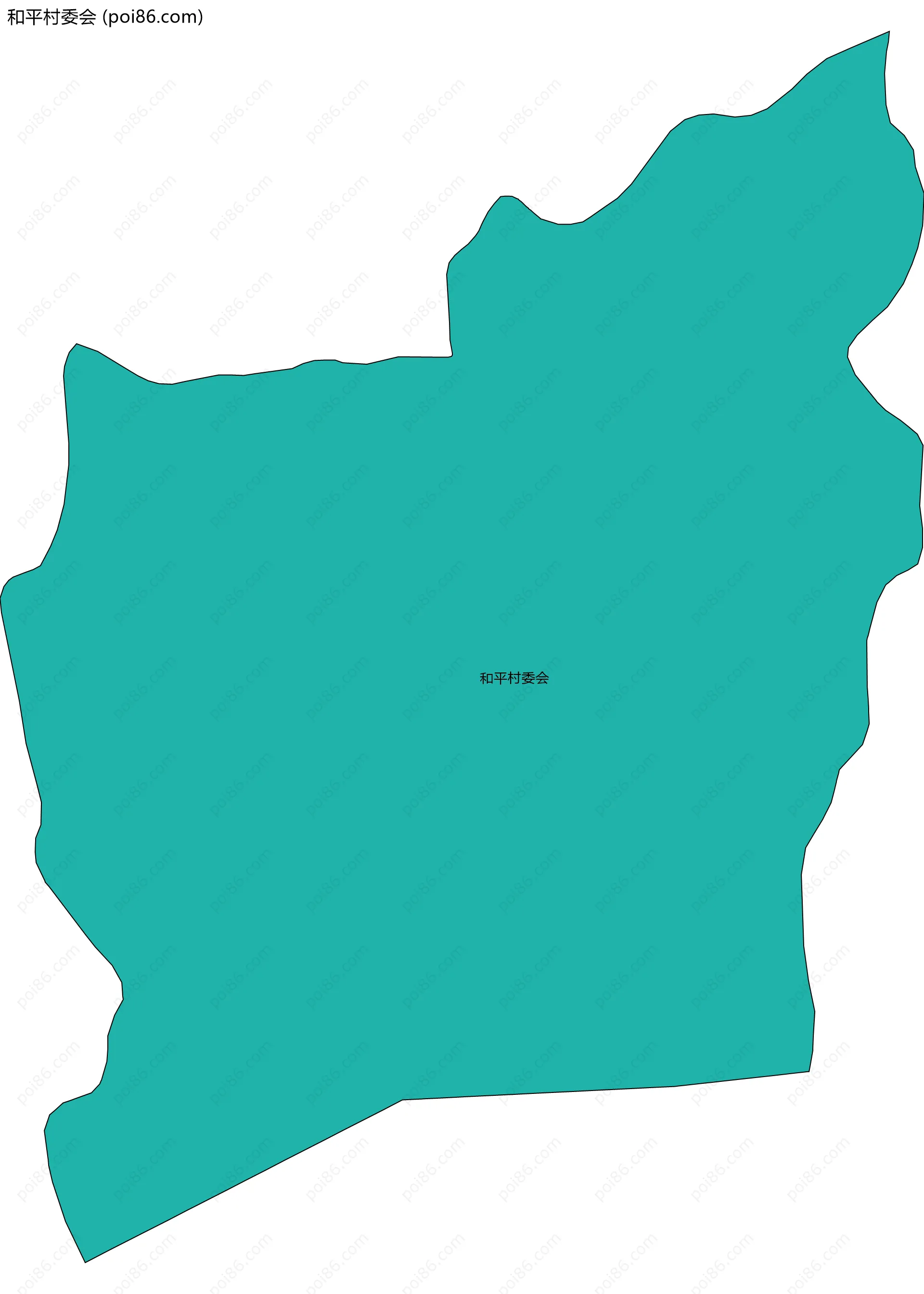 和平村委会边界地图