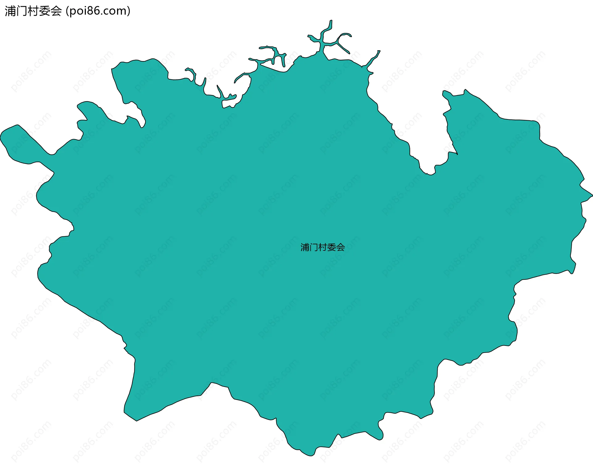 浦门村委会边界地图