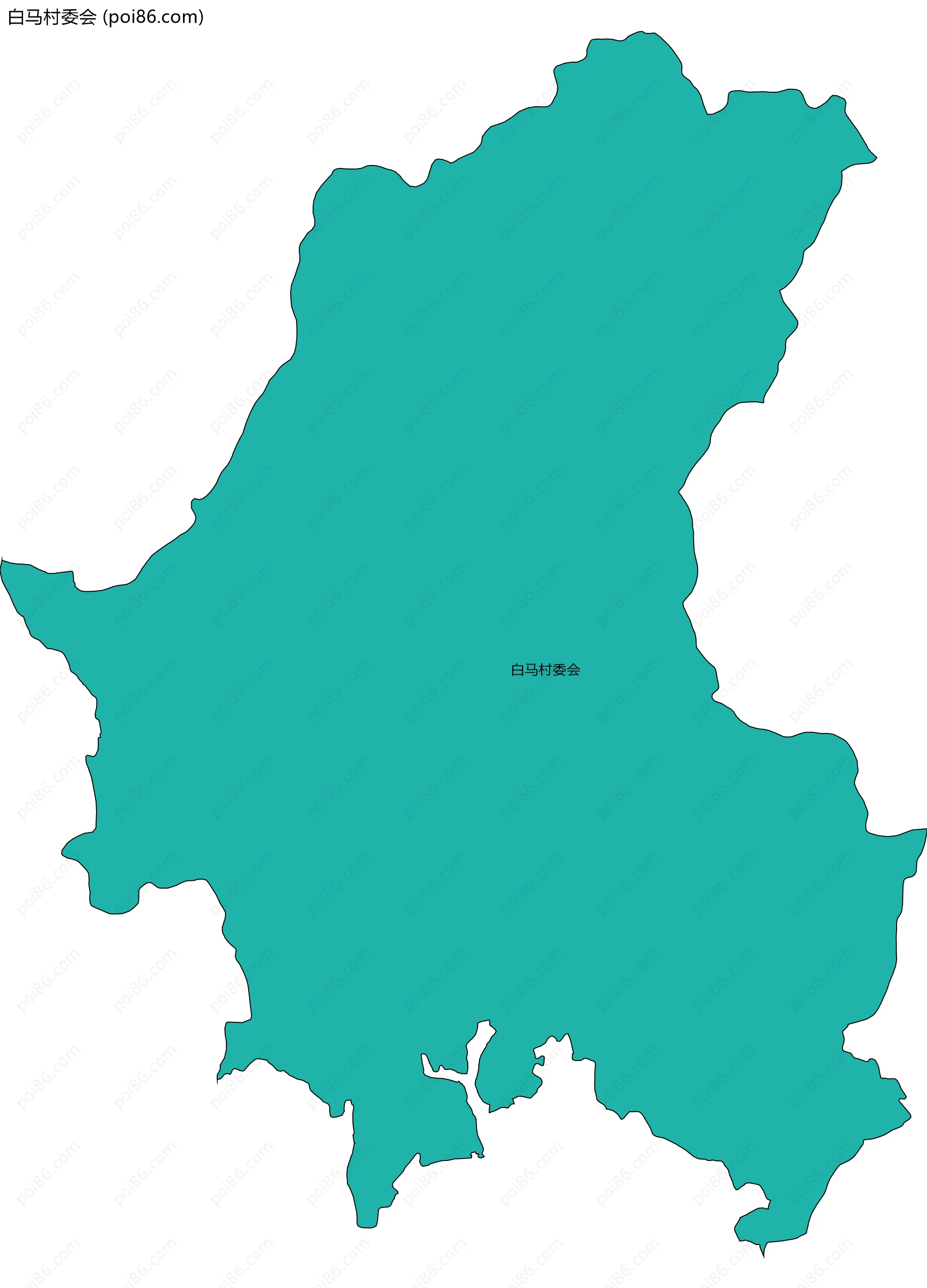 白马村委会边界地图