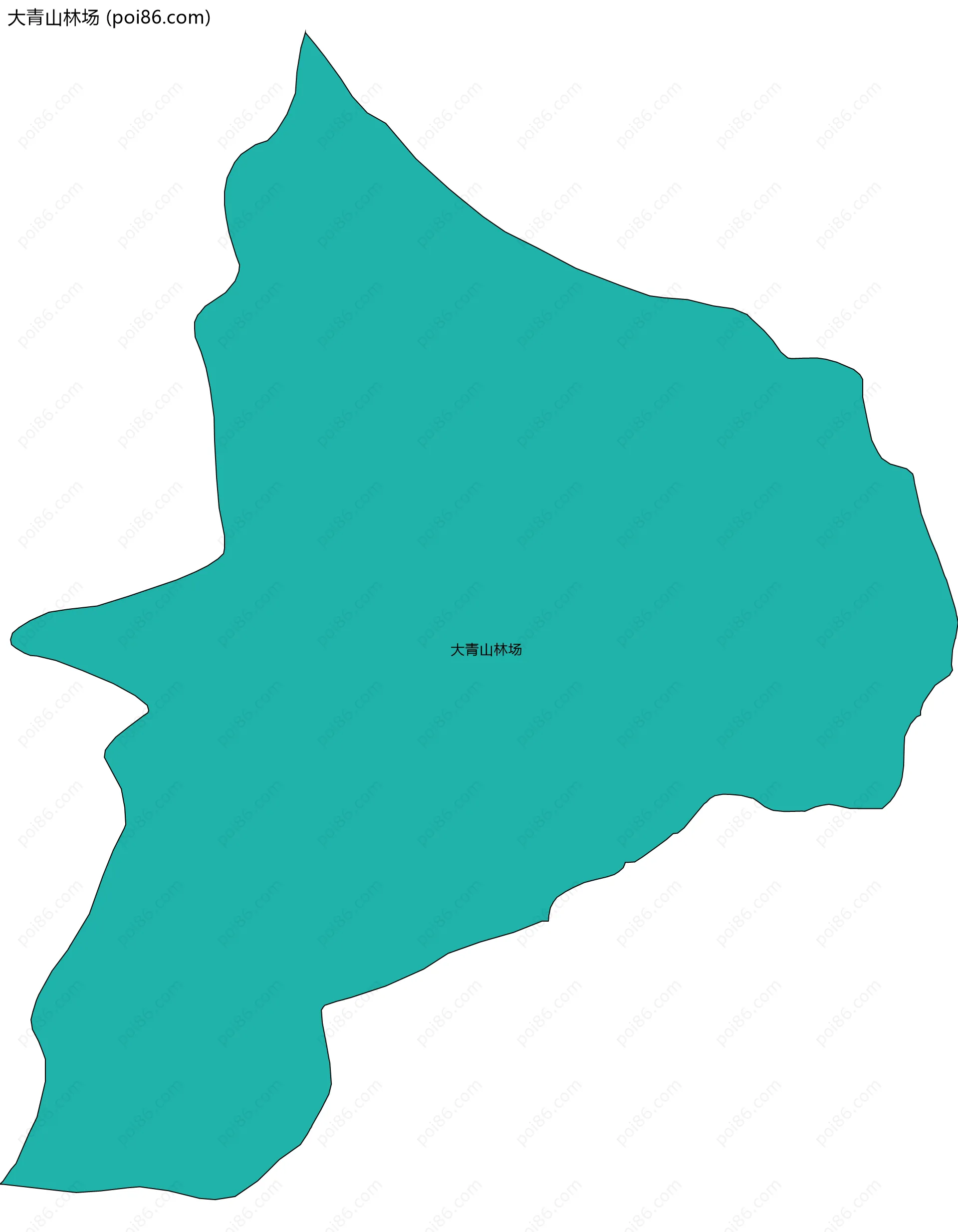 大青山林场边界地图