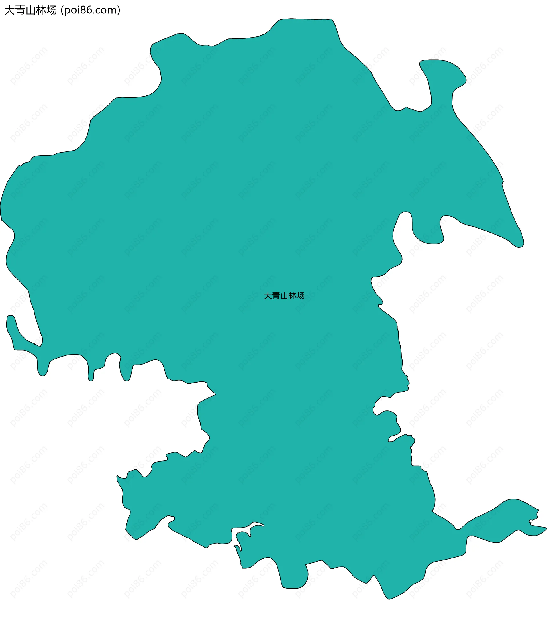 大青山林场边界地图