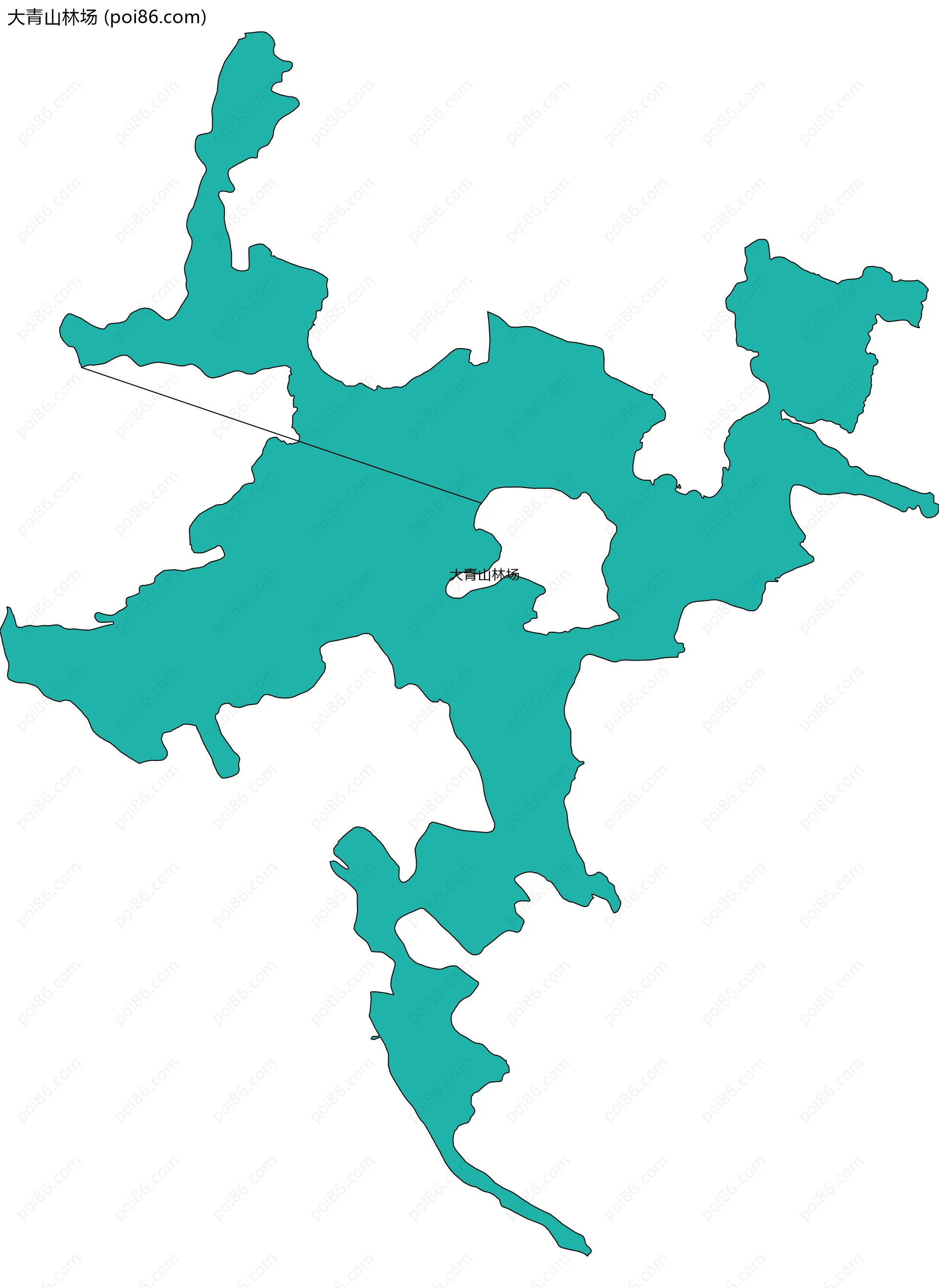 大青山林场边界地图