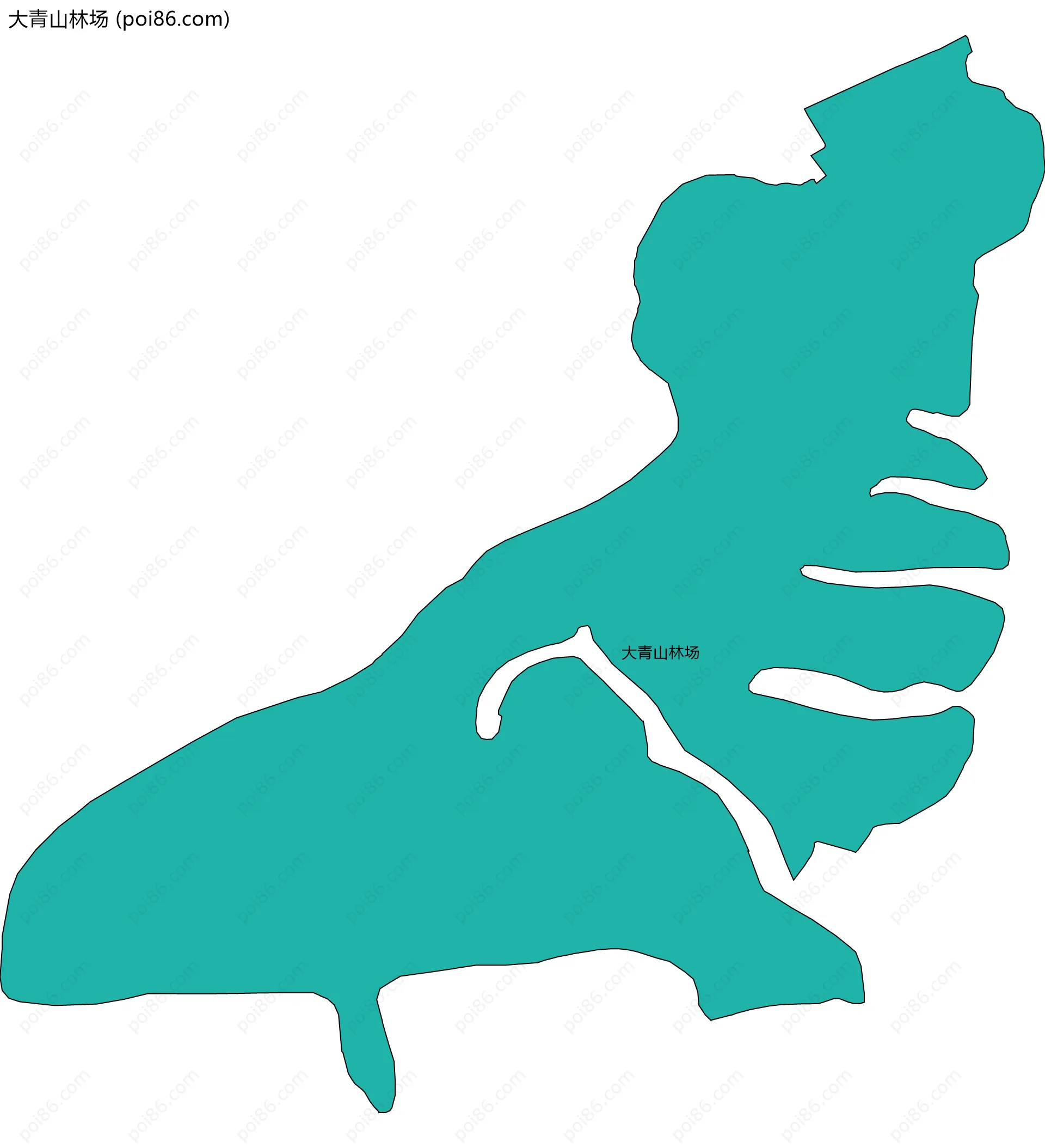 大青山林场边界地图