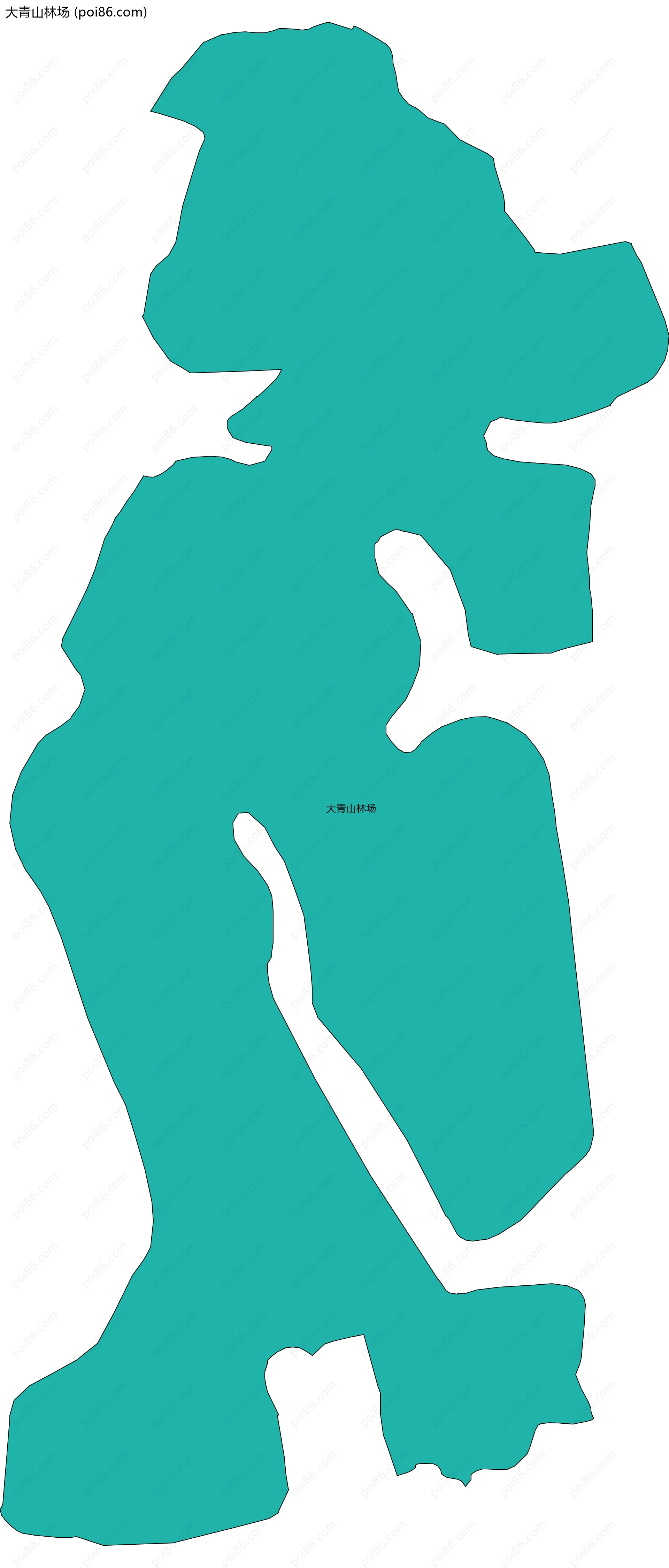 大青山林场边界地图