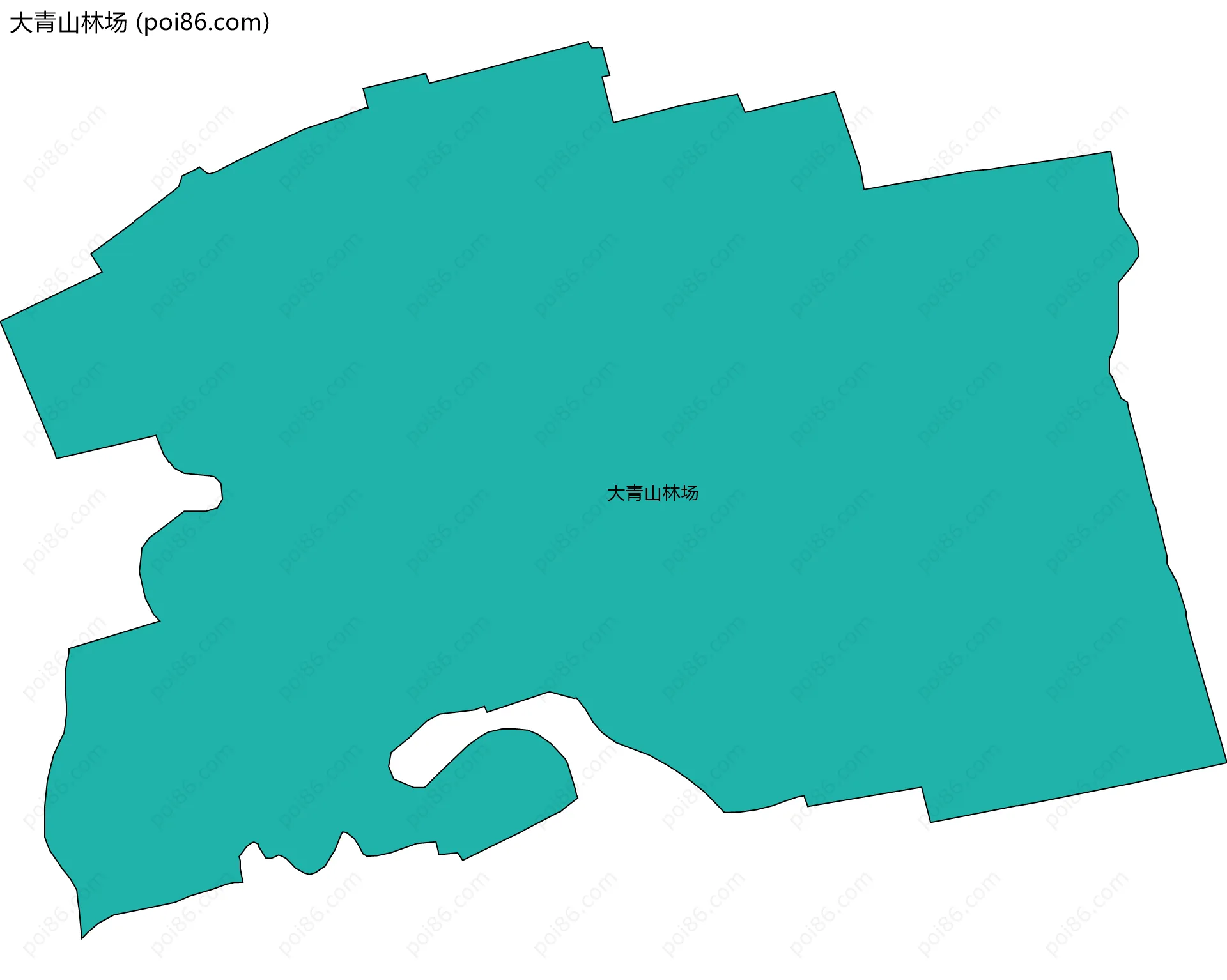 大青山林场边界地图