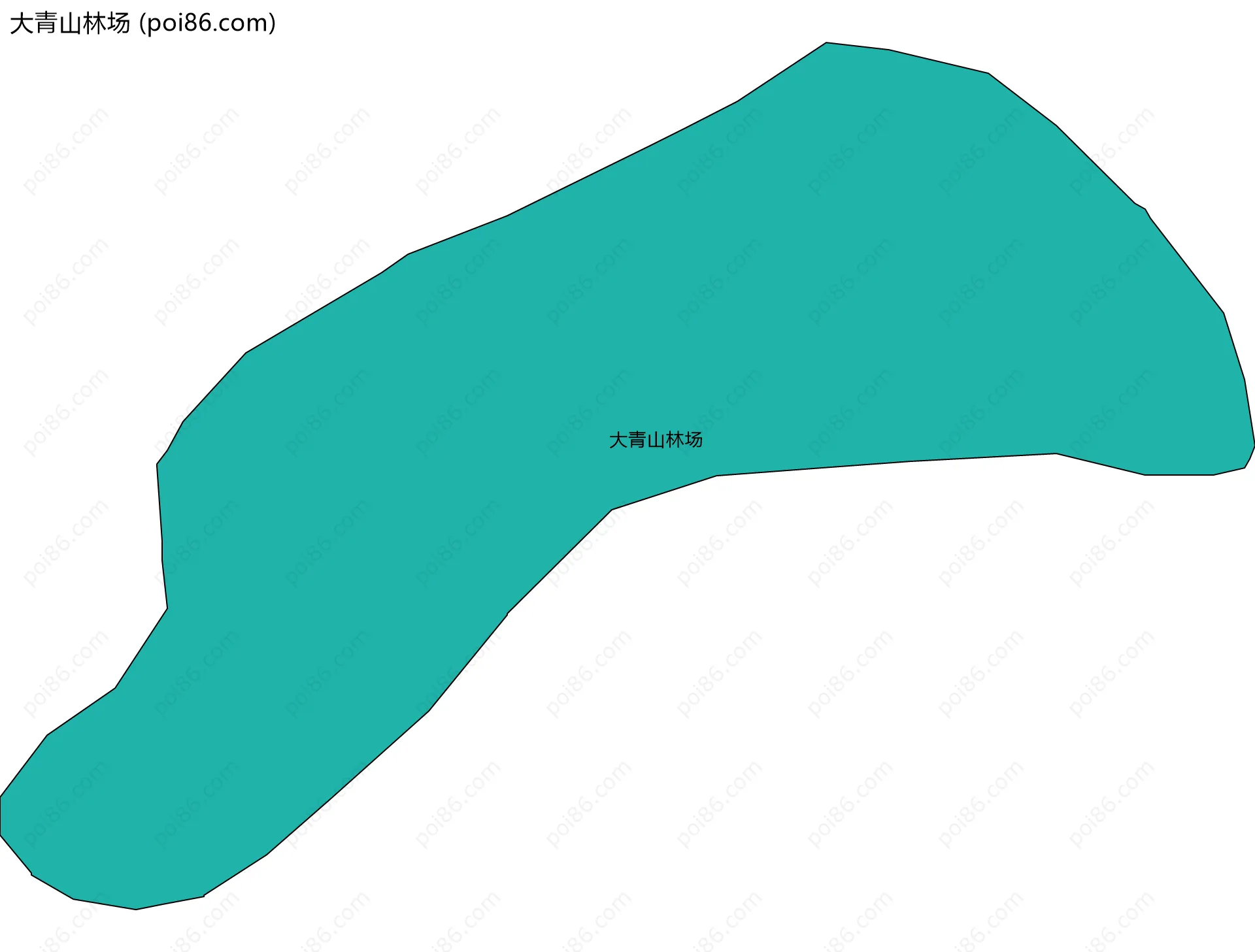 大青山林场边界地图