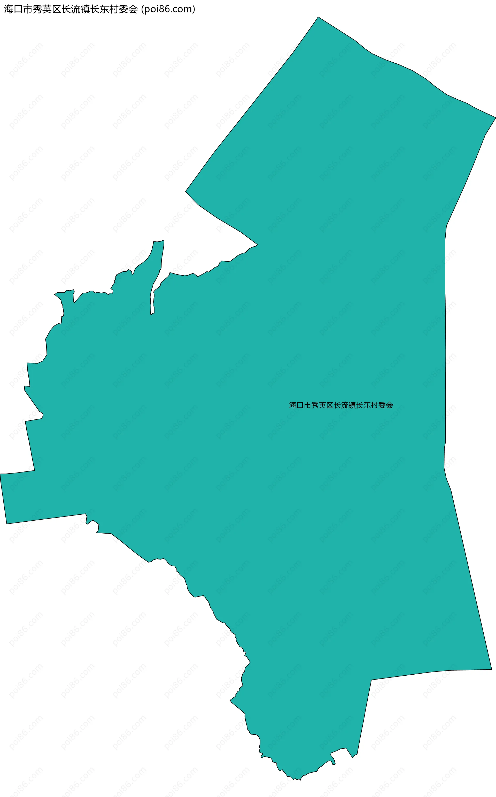 海口市秀英区长流镇长东村委会边界地图