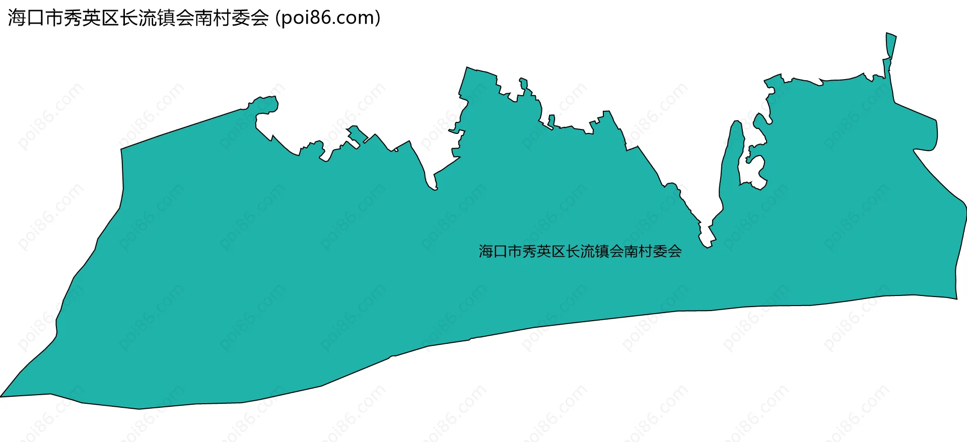 海口市秀英区长流镇会南村委会边界地图