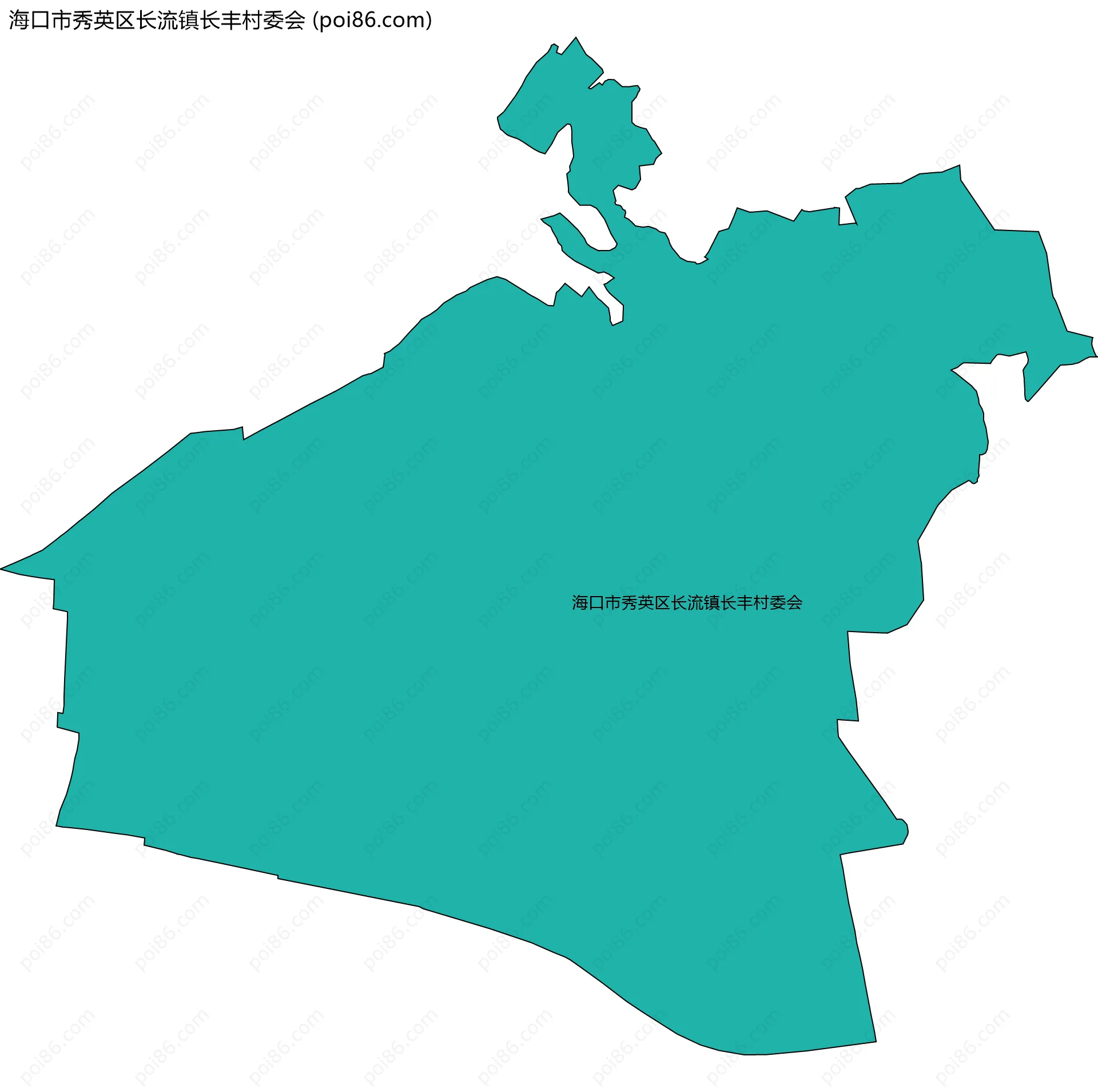 海口市秀英区长流镇长丰村委会边界地图