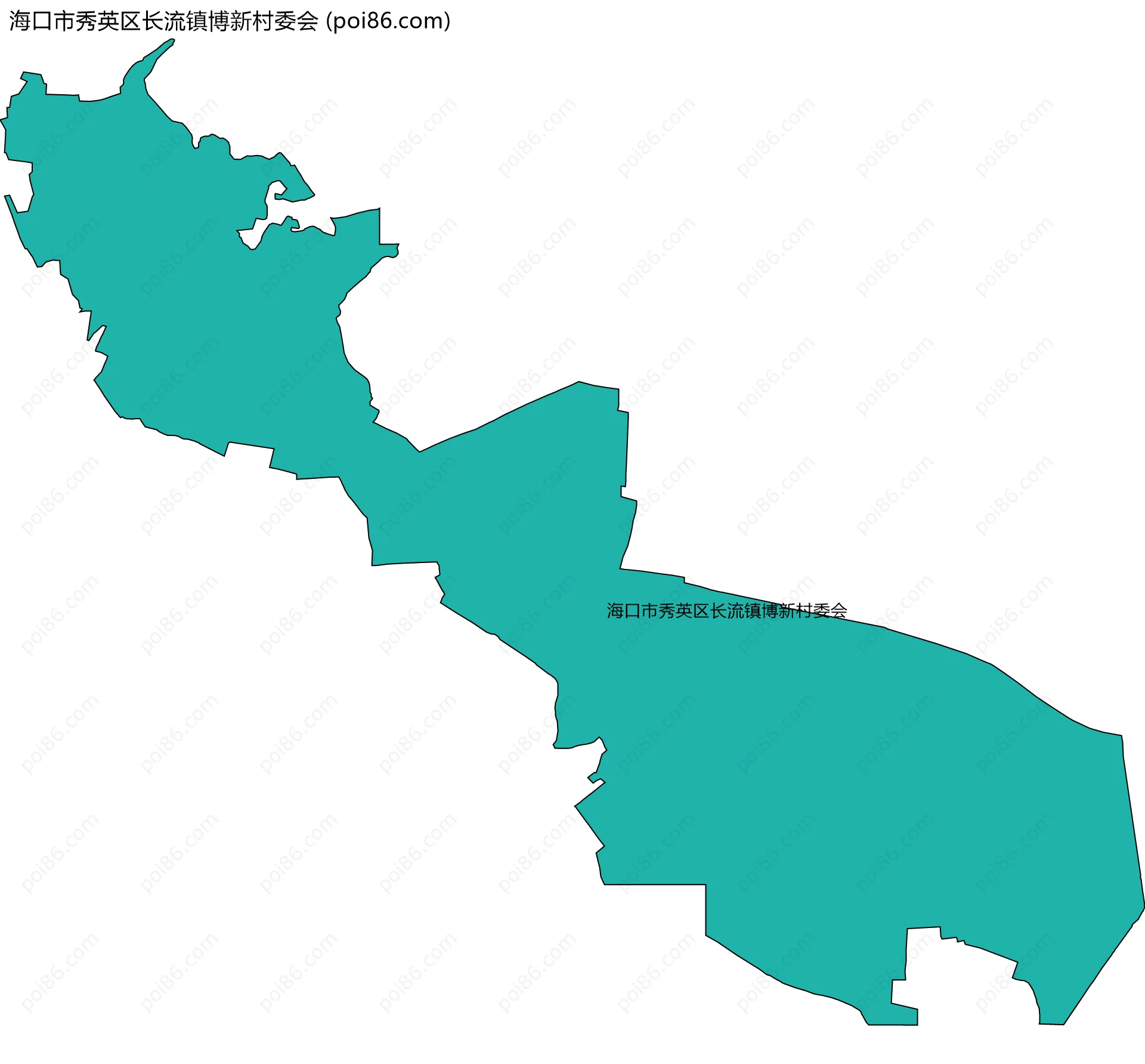 海口市秀英区长流镇博新村委会边界地图