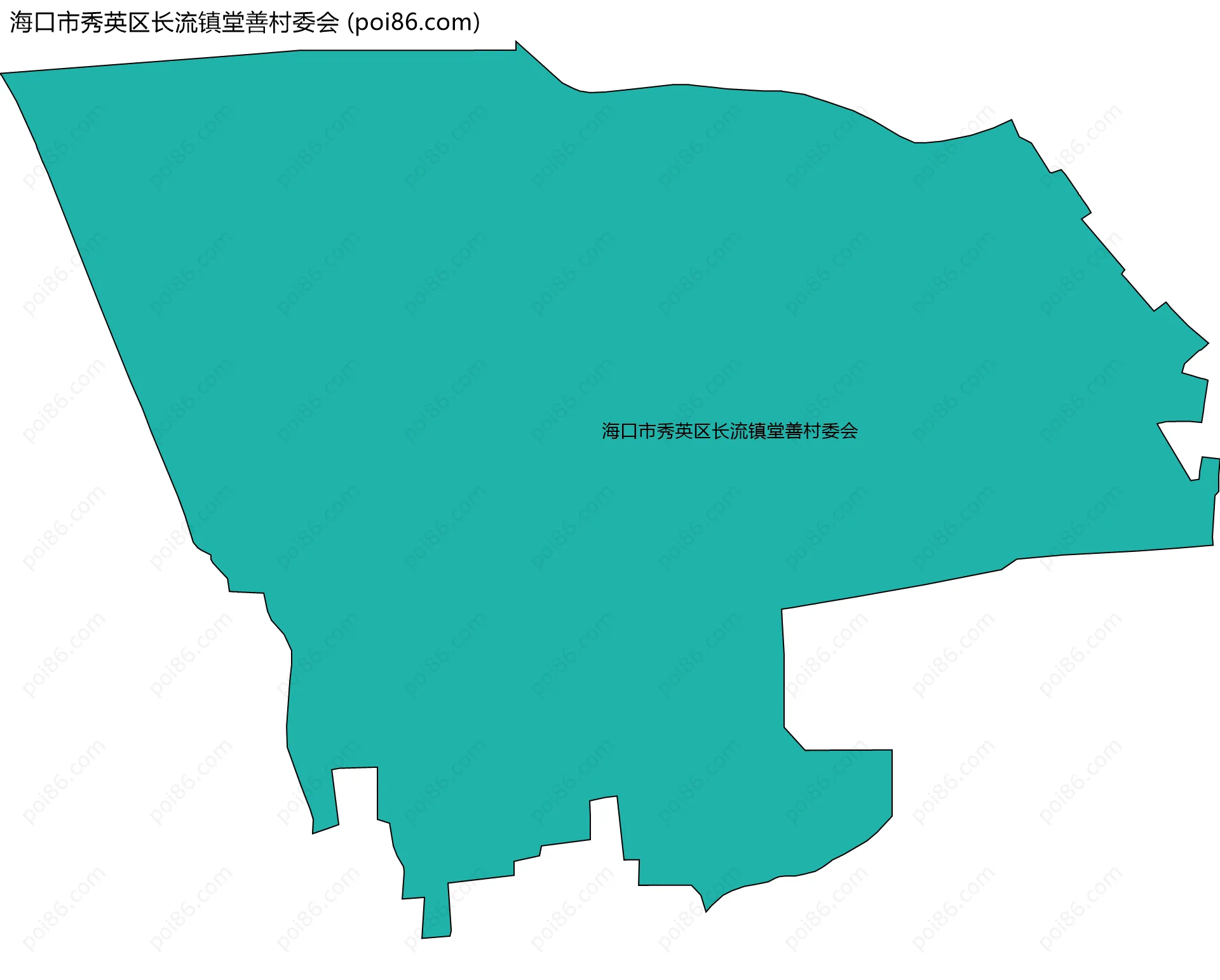 海口市秀英区长流镇堂善村委会边界地图