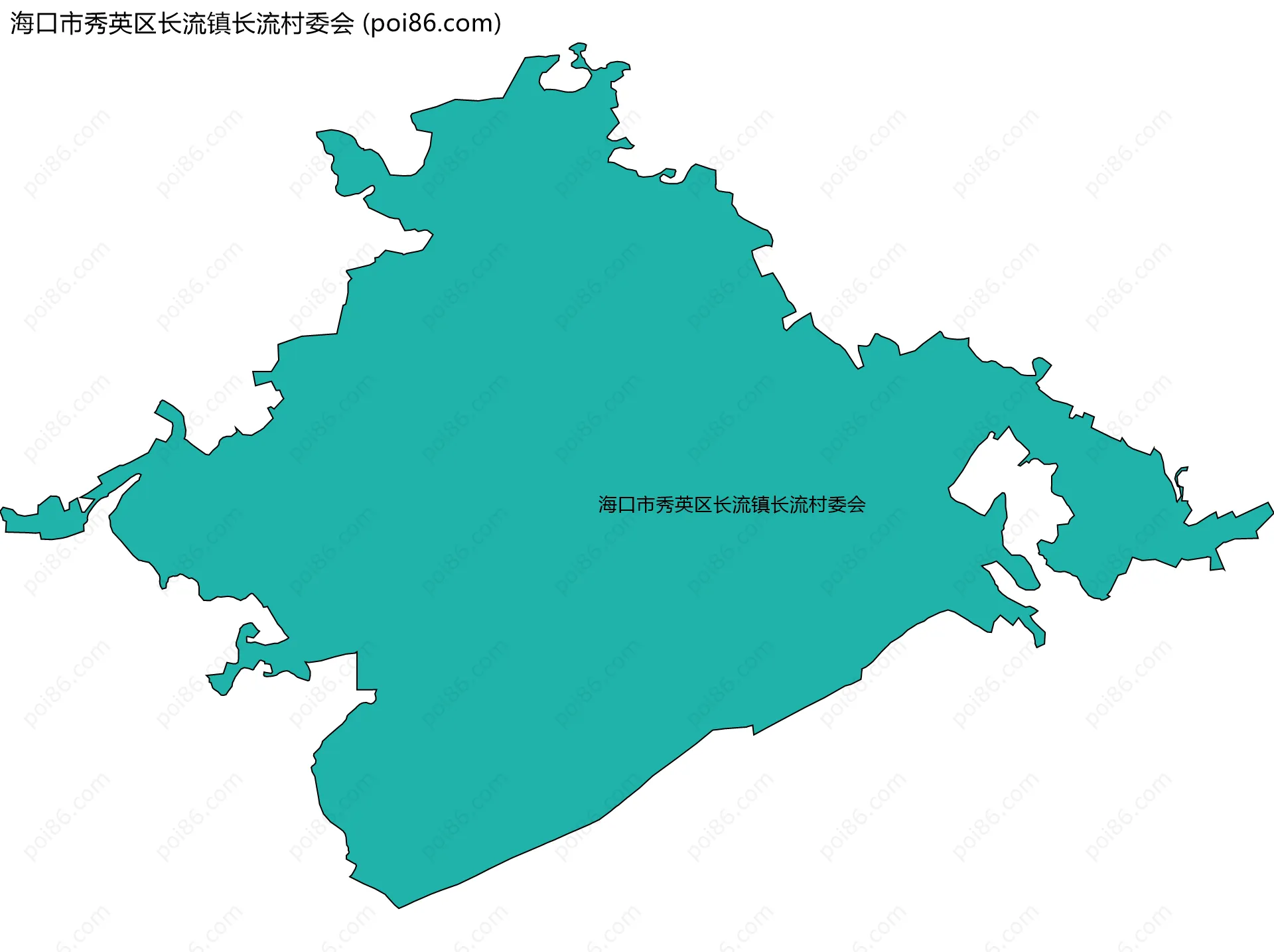 海口市秀英区长流镇长流村委会边界地图