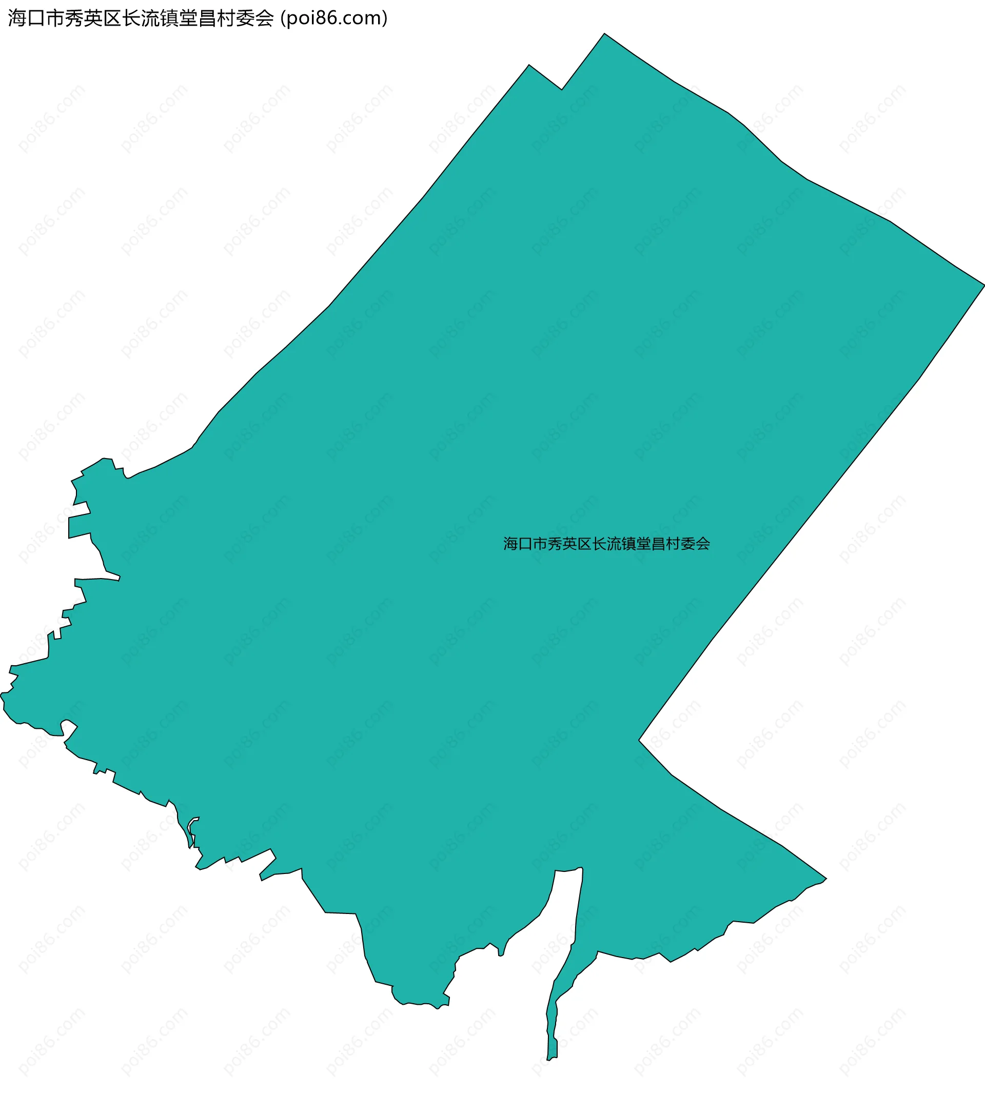 海口市秀英区长流镇堂昌村委会边界地图