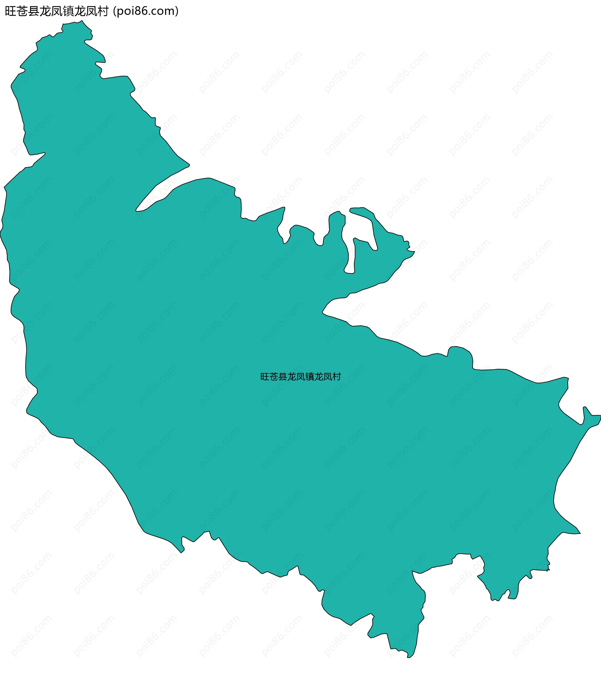 旺苍县龙凤镇龙凤村边界地图