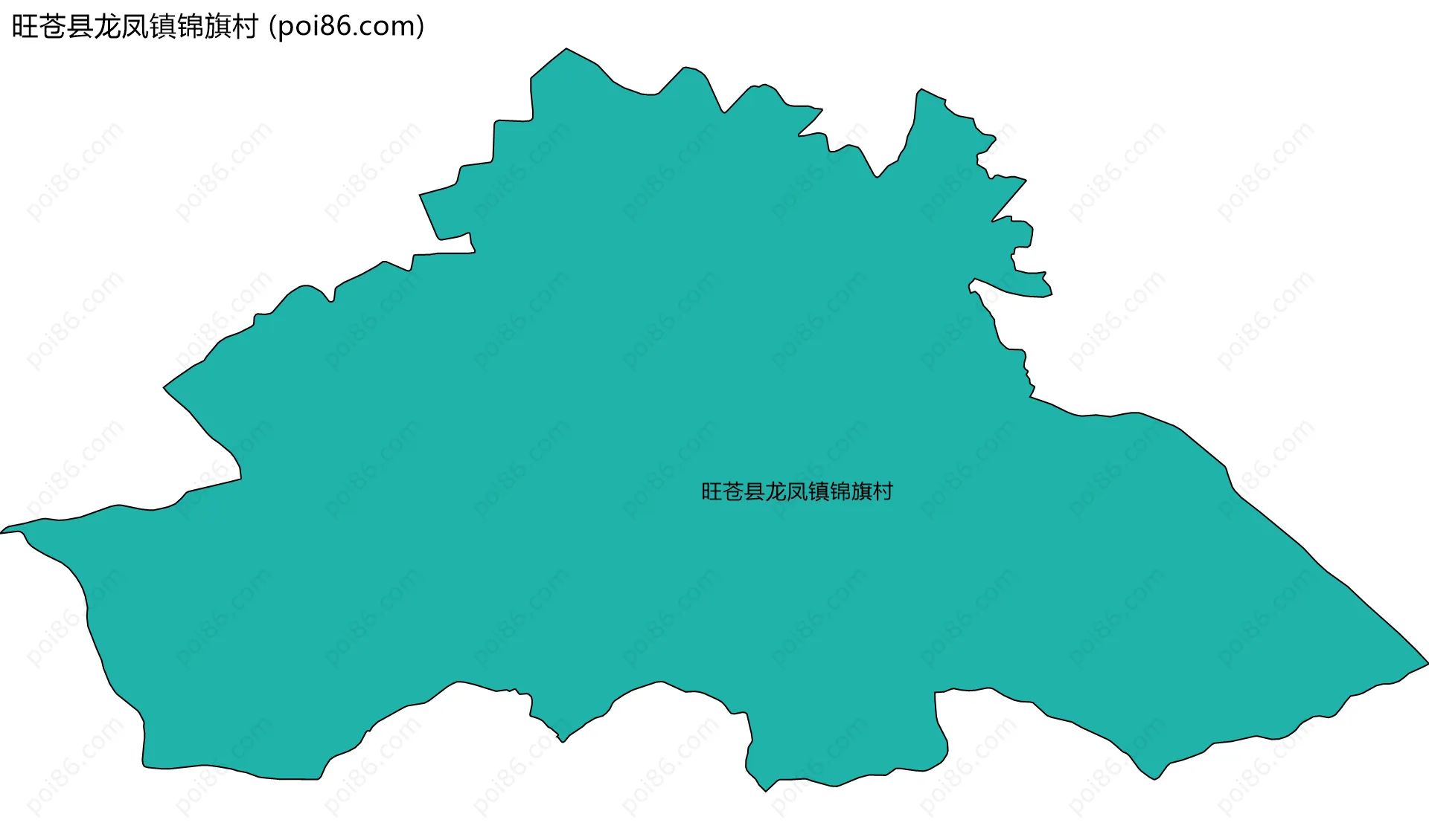 旺苍县龙凤镇锦旗村边界地图