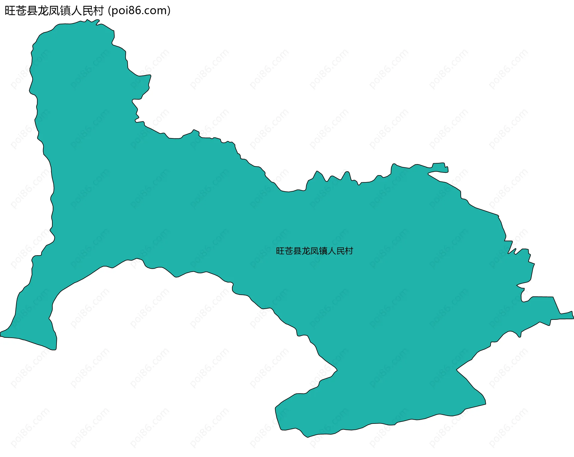 旺苍县龙凤镇人民村边界地图