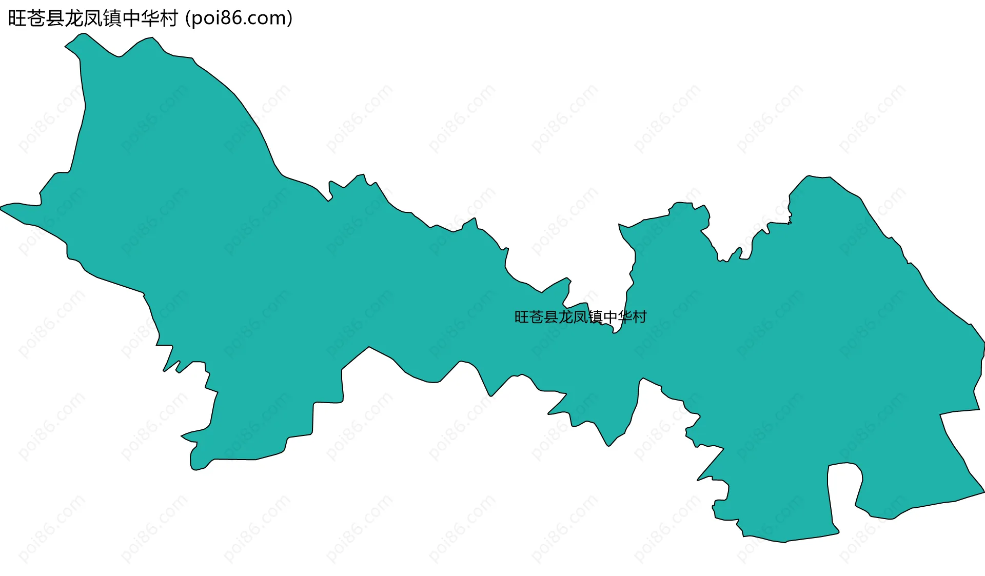 旺苍县龙凤镇中华村边界地图