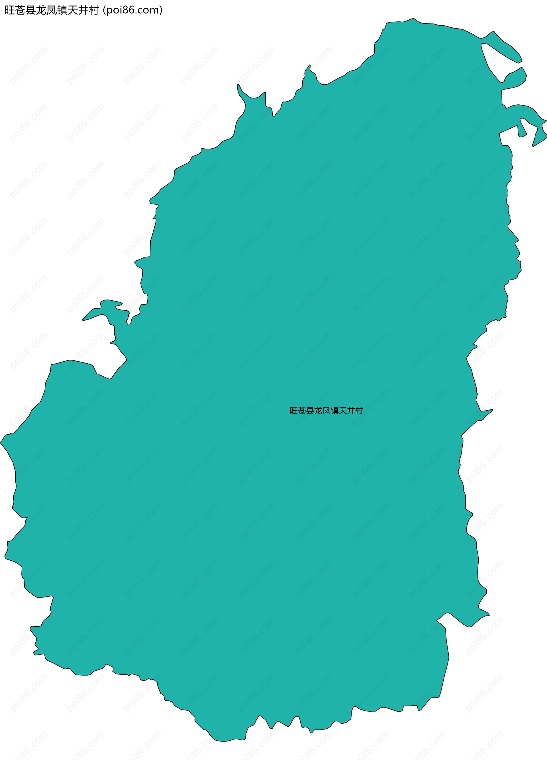 旺苍县龙凤镇天井村边界地图