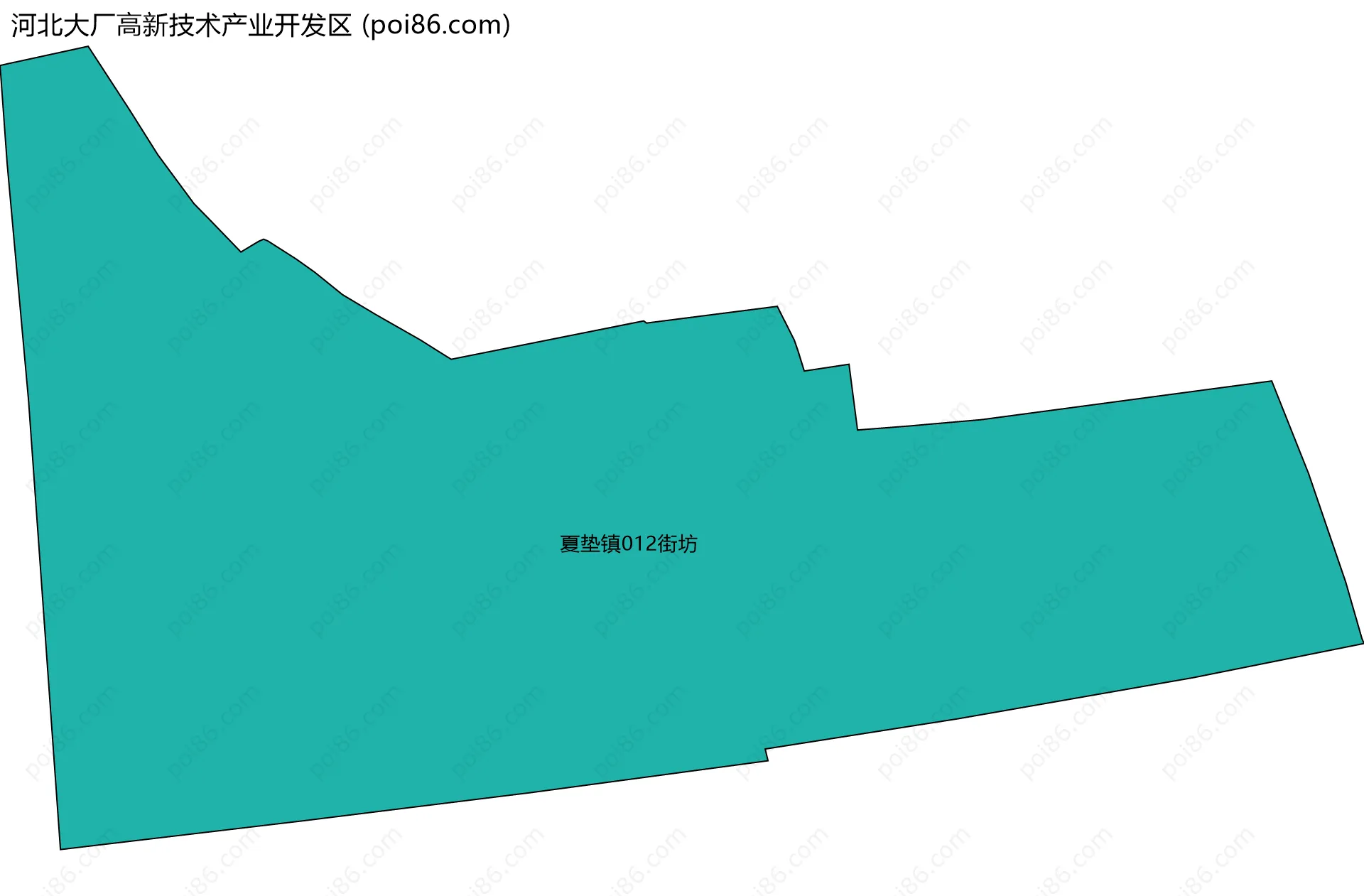 河北大厂高新技术产业开发区边界地图(五级行政区划)