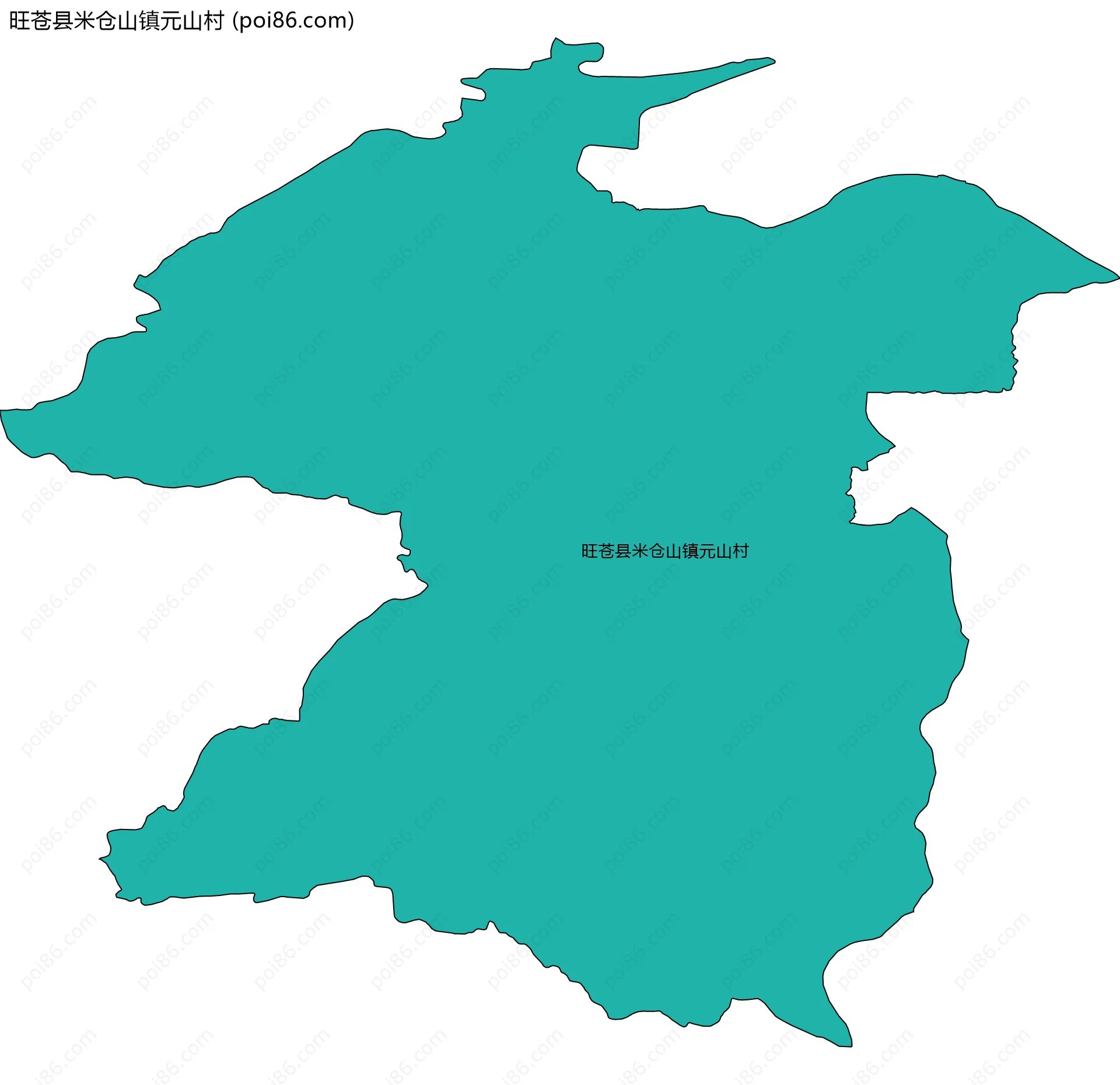 旺苍县米仓山镇元山村边界地图