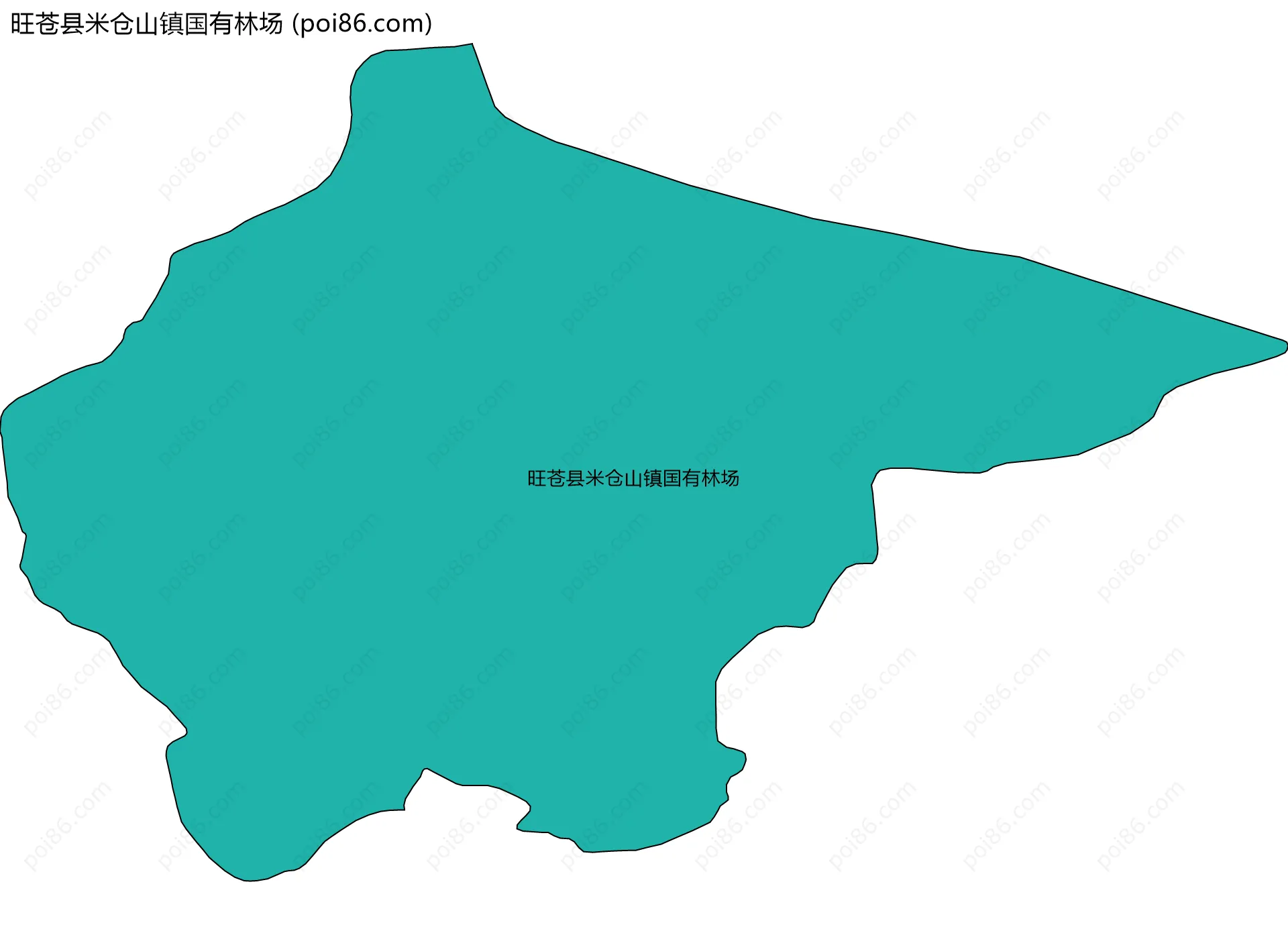 旺苍县米仓山镇国有林场边界地图