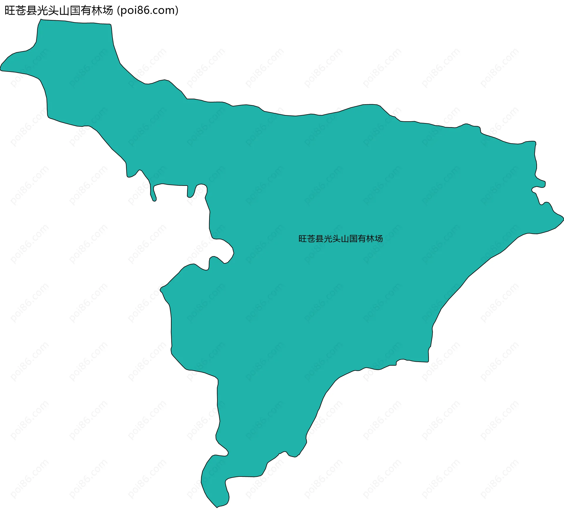 旺苍县光头山国有林场边界地图