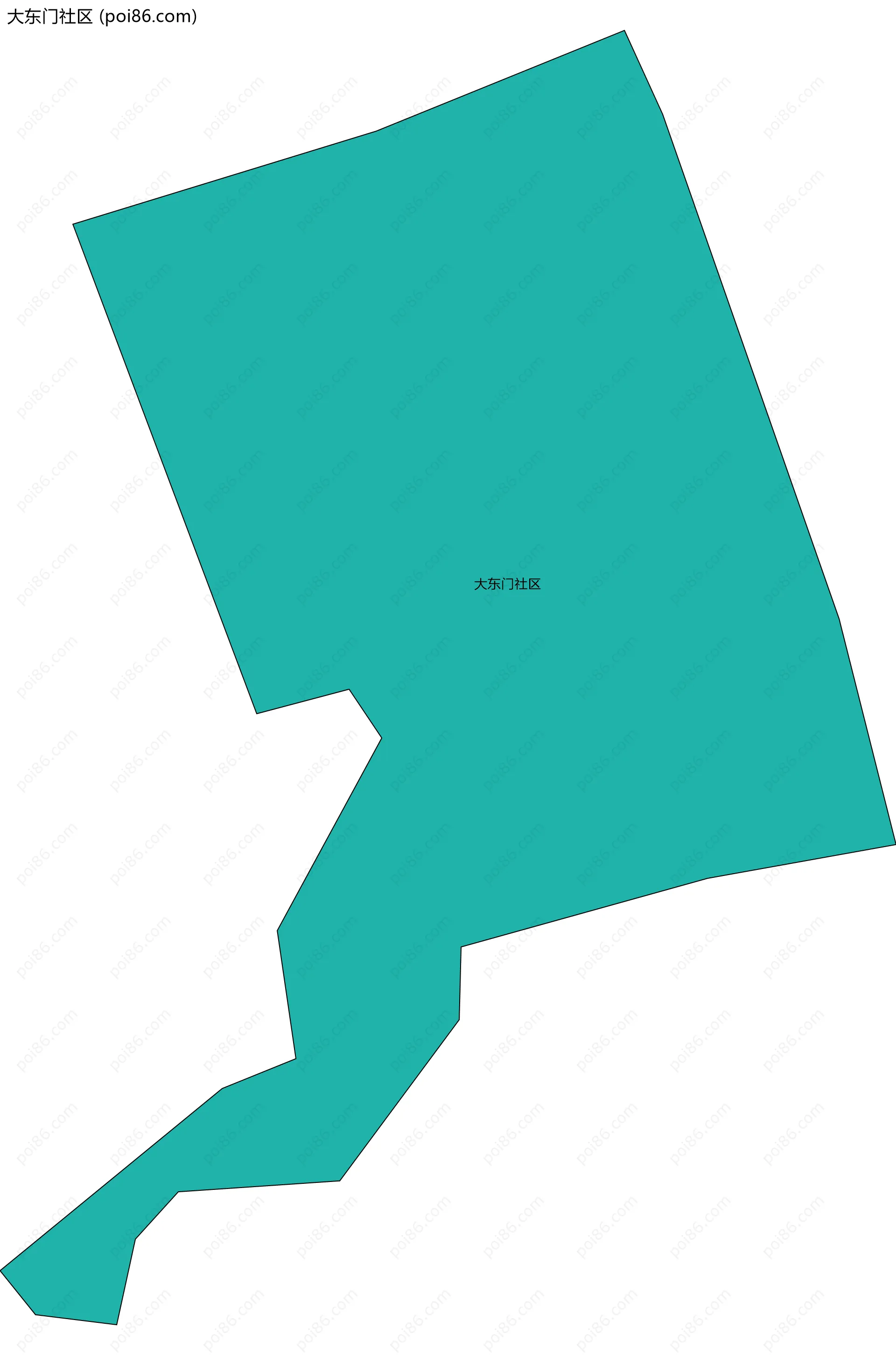 大东门社区边界地图